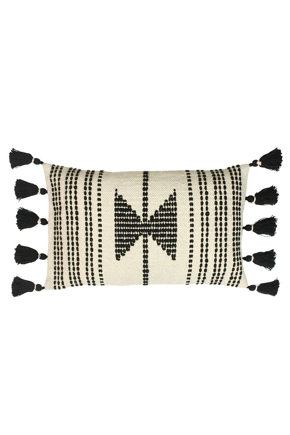 Sagar Stitched Geometric Tasselled Cushion