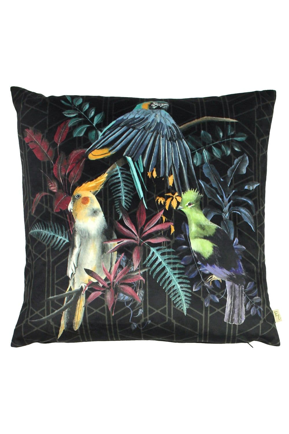 Zinara Birds Geometric Printed Cushion