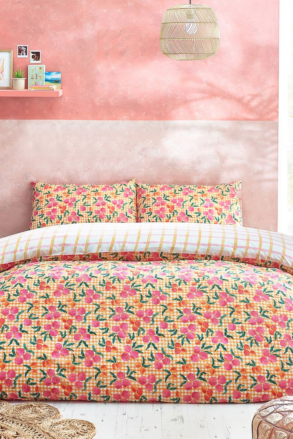 Juicy Gingham Reversible Duvet Cover Set