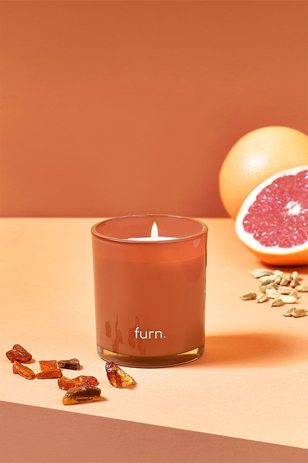 Wildings Amber, Cinnamon & Mandarin Scented Glass Candle
