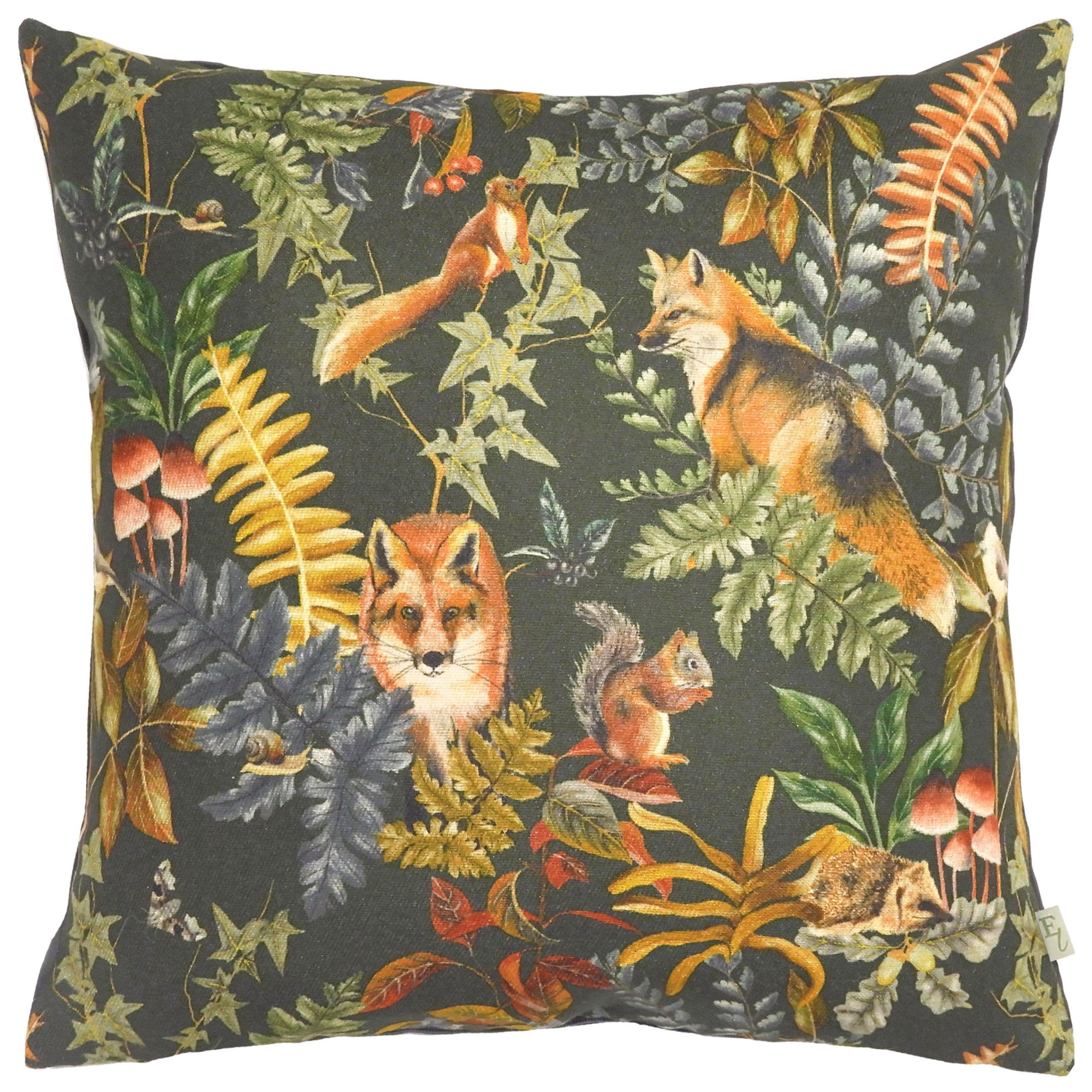 Forest Fox Repeat Printed Cushion