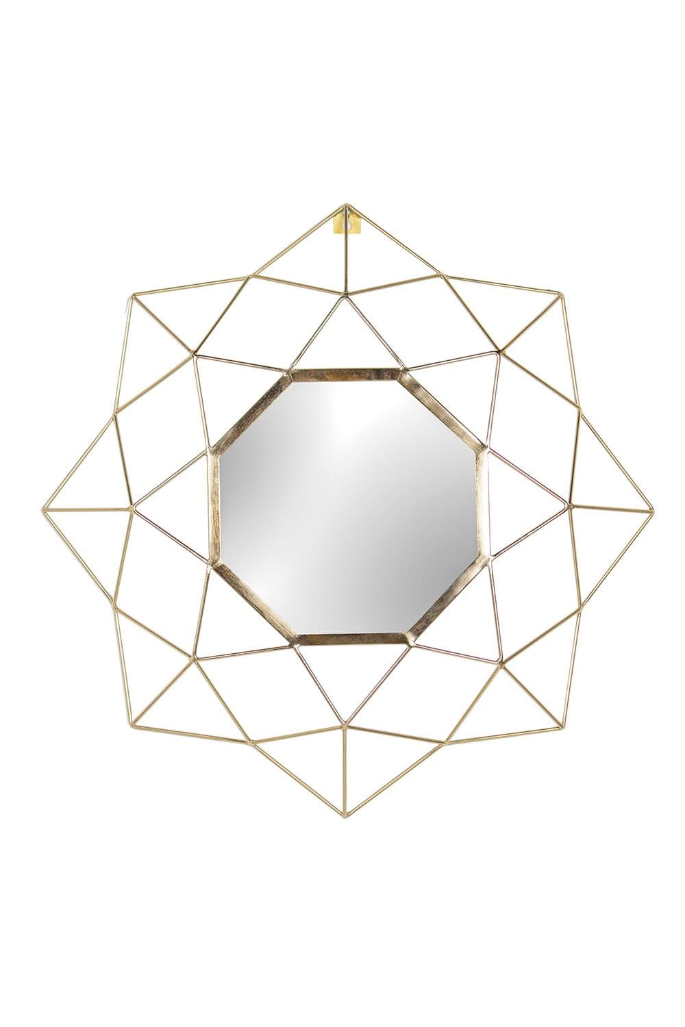 Gold Geometric Wall Mirror