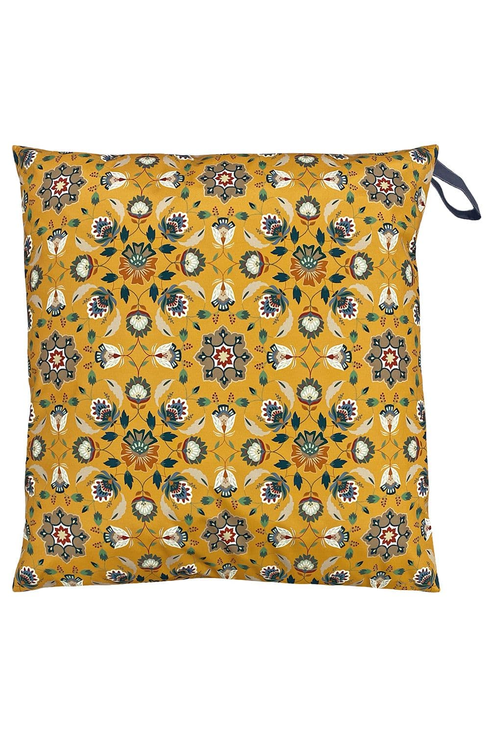 Folk Flora Geometric Outdoor UV & Water Resistant Floor Cushion