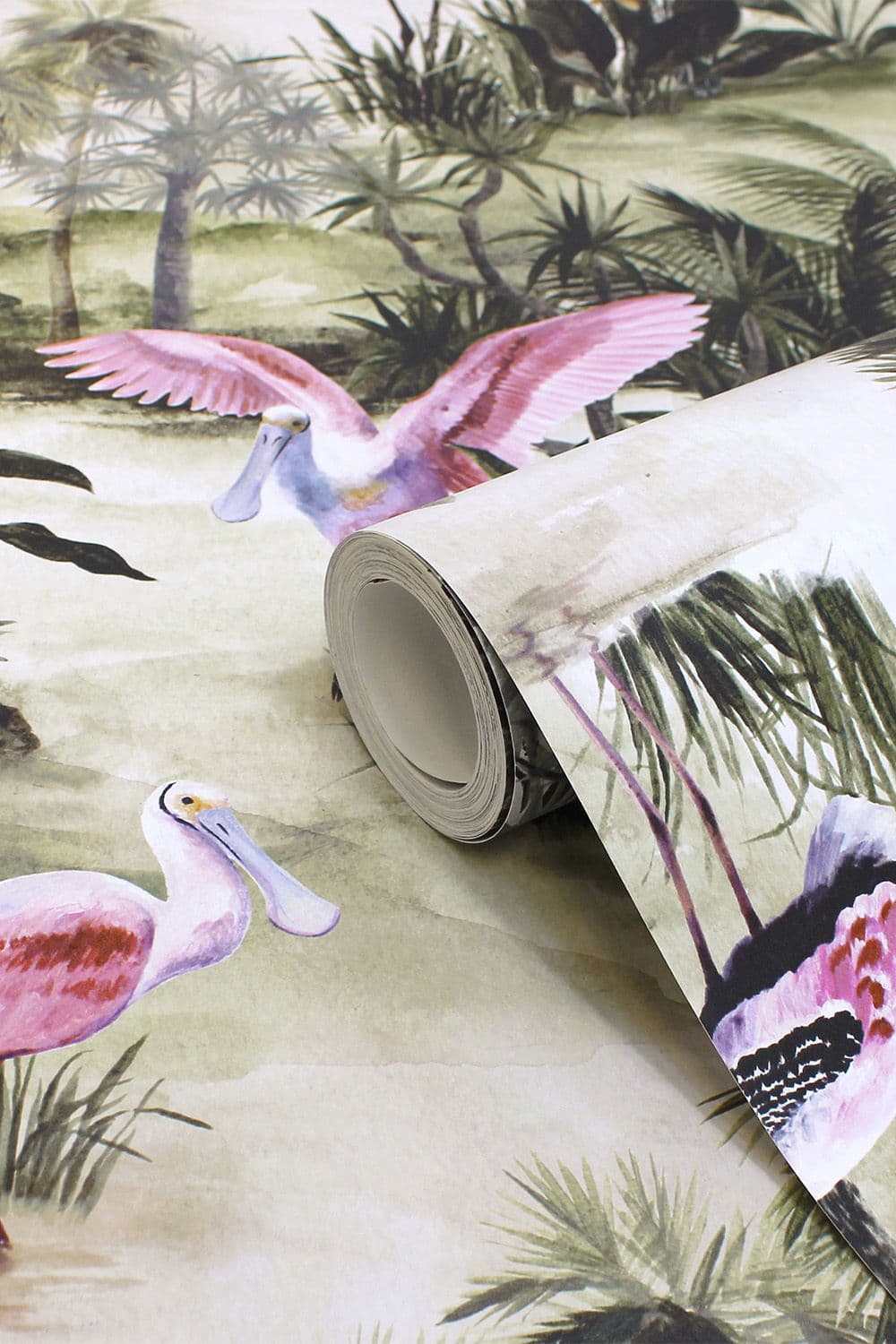 Platalea Digitally Printed Tropical Jungle Wallpaper