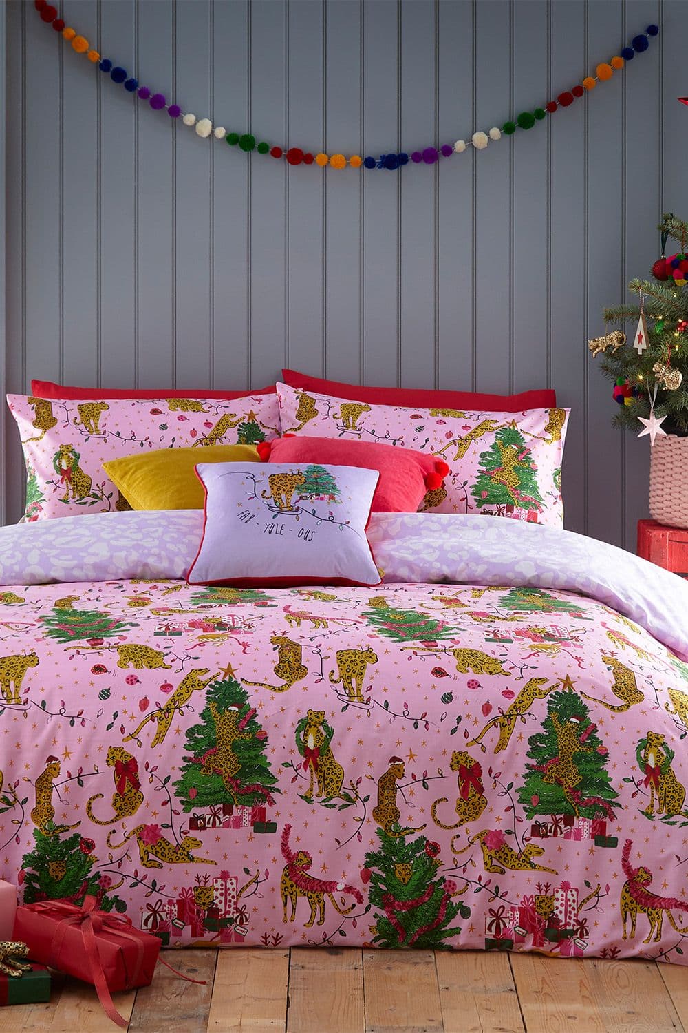 Purrfect Christmas Reversible Duvet Cover Set