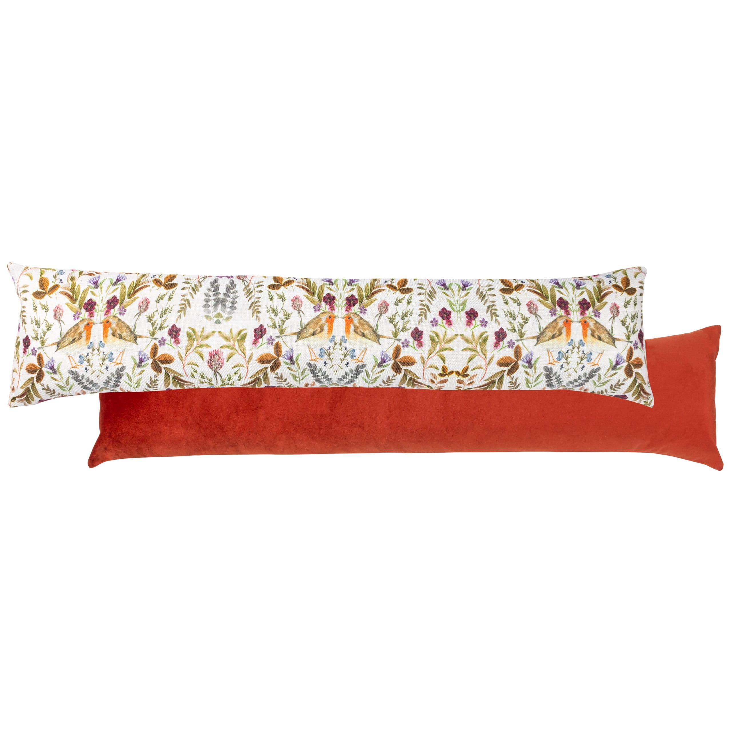 Mirrored Robin Watercolour Printed Velvet Draught Excluder