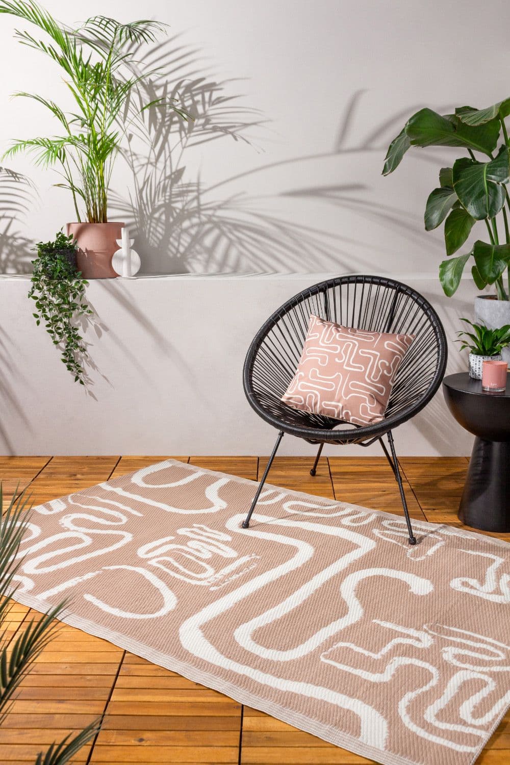 Klay Recycled Woven Jacquard UV & Weatherproof Outdoor Rug