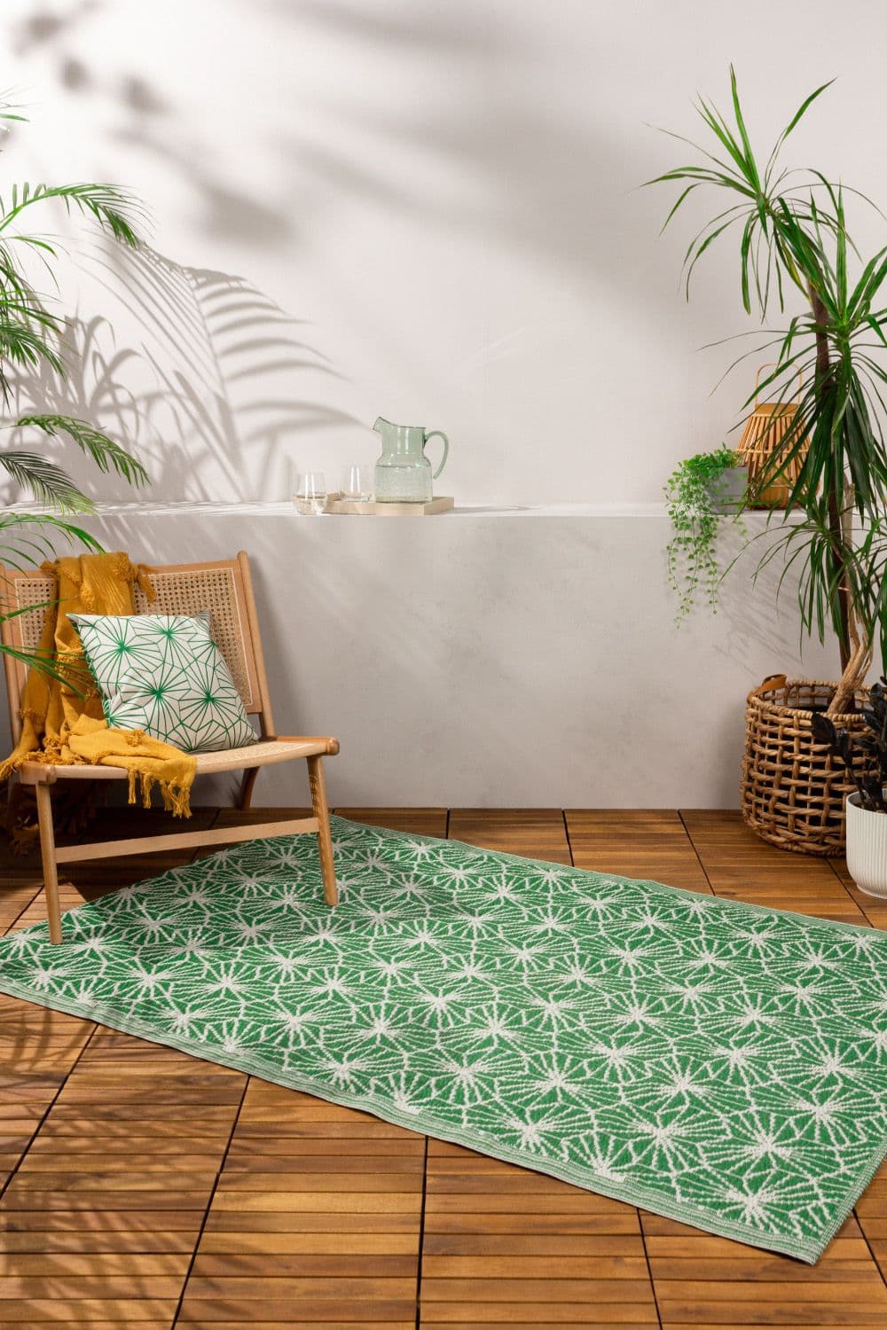 Hexa Recycled Woven Jacquard UV & Weatherproof Outdoor Rug