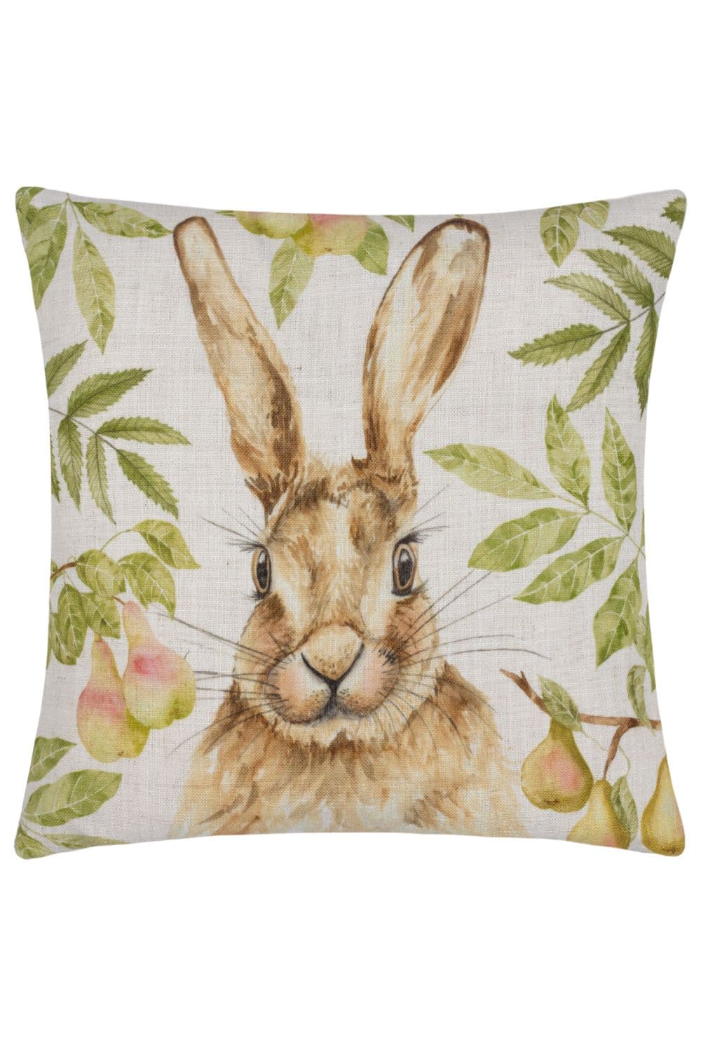 Grove Hare Hand Painted Polyester Filled Cushion