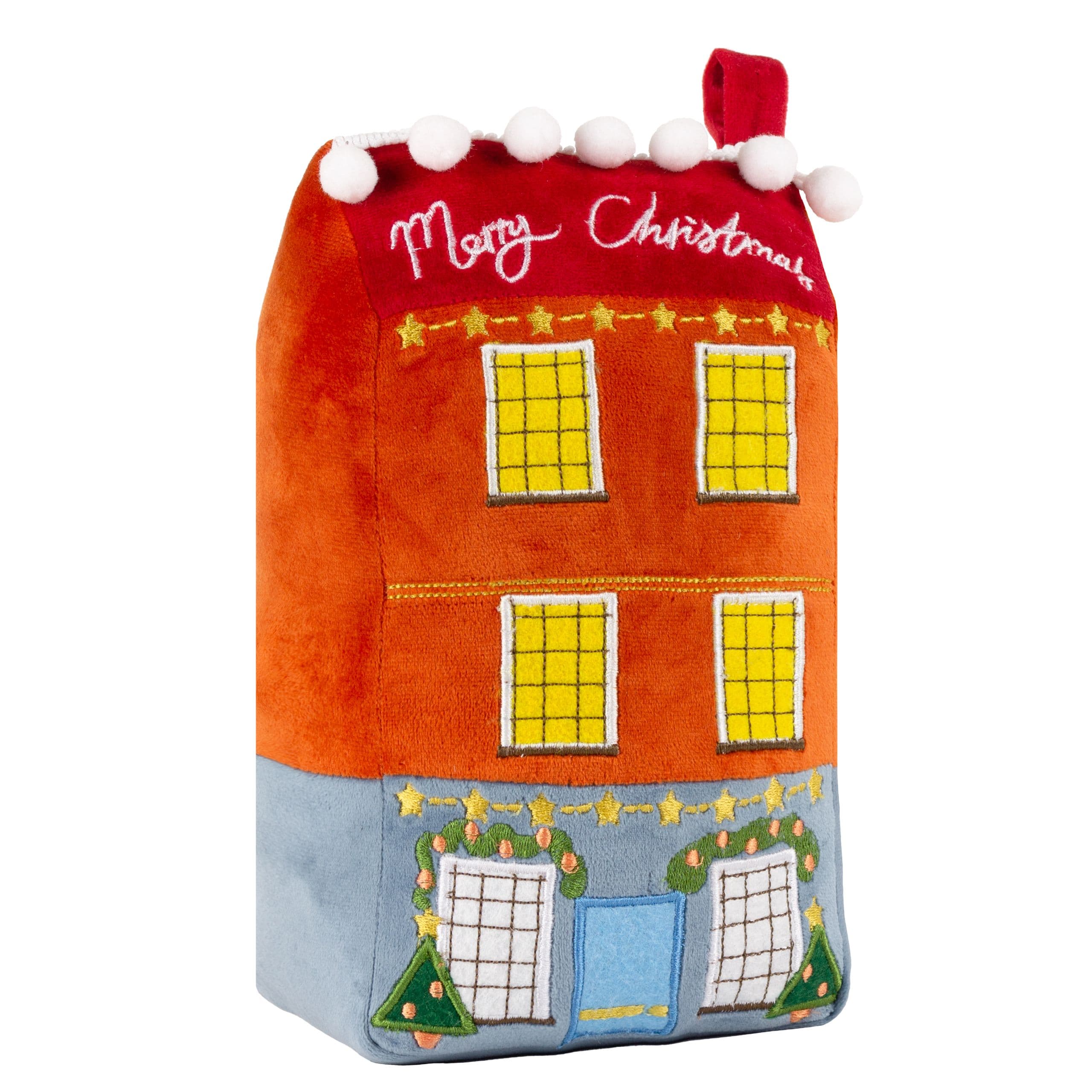 Christmas Spirit House Velvet Novelty Door Stop