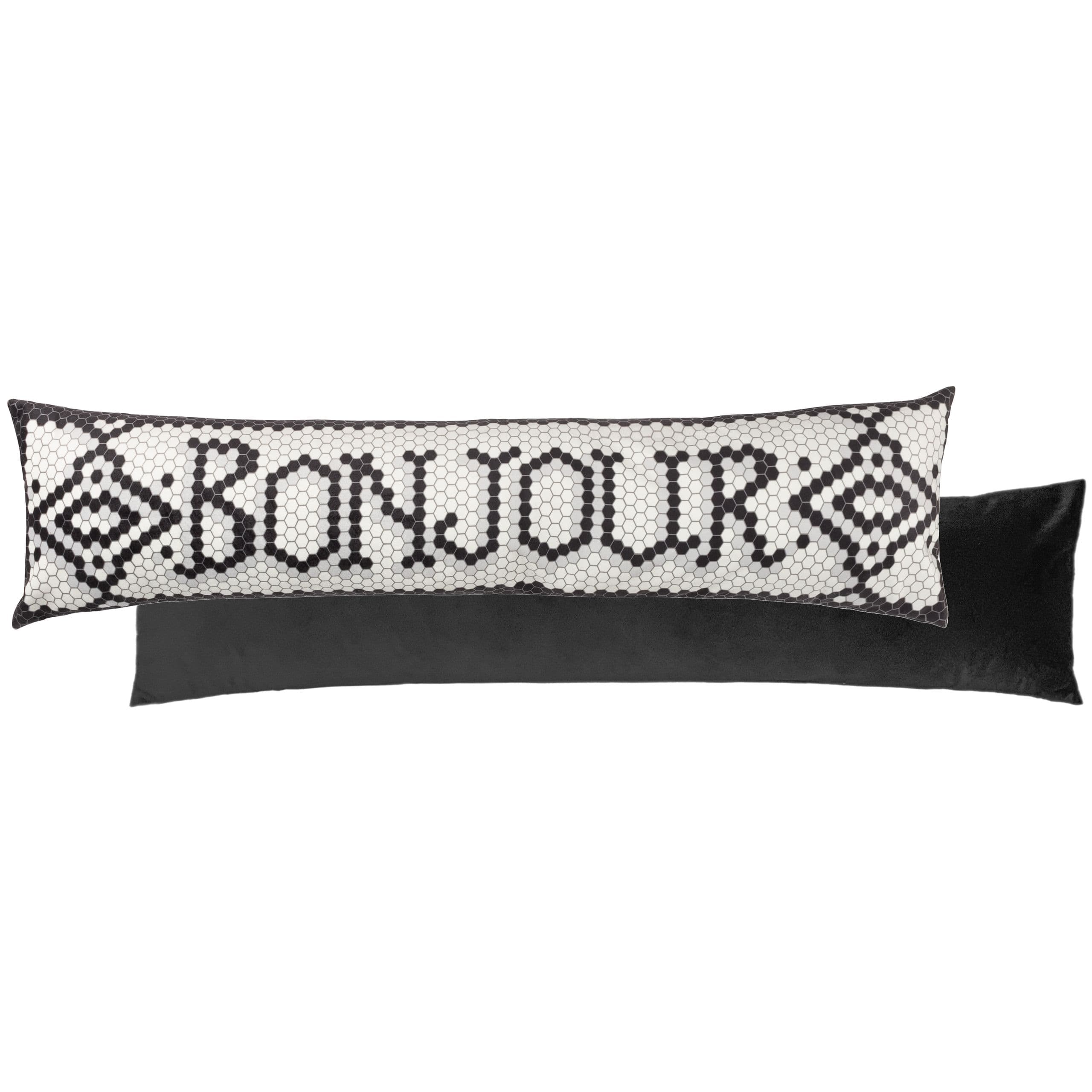 Bonjour Mosaic Message Velvet Draught Excluder Cover