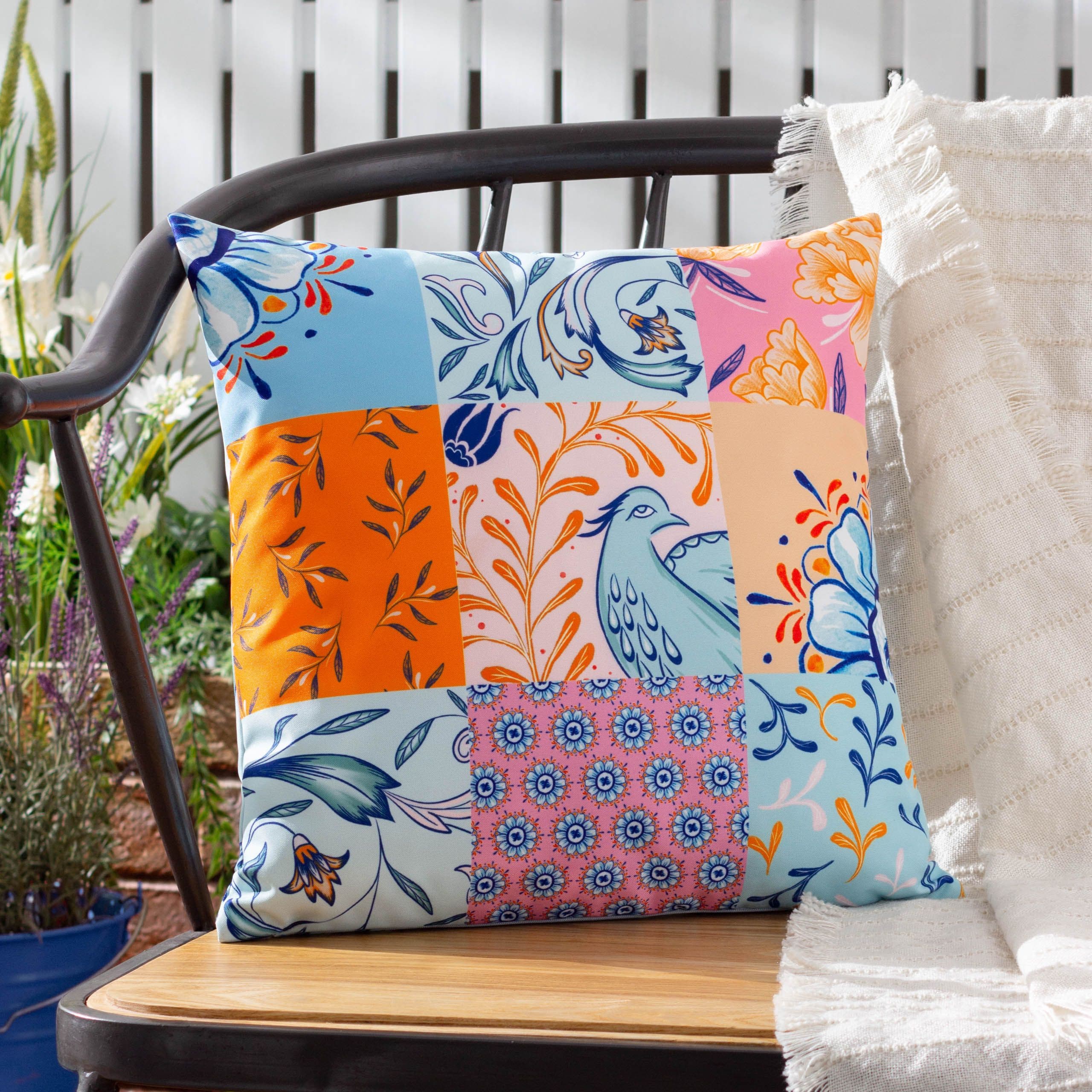 Azzar Floral Water & UV Resistant Outdoor Cushion