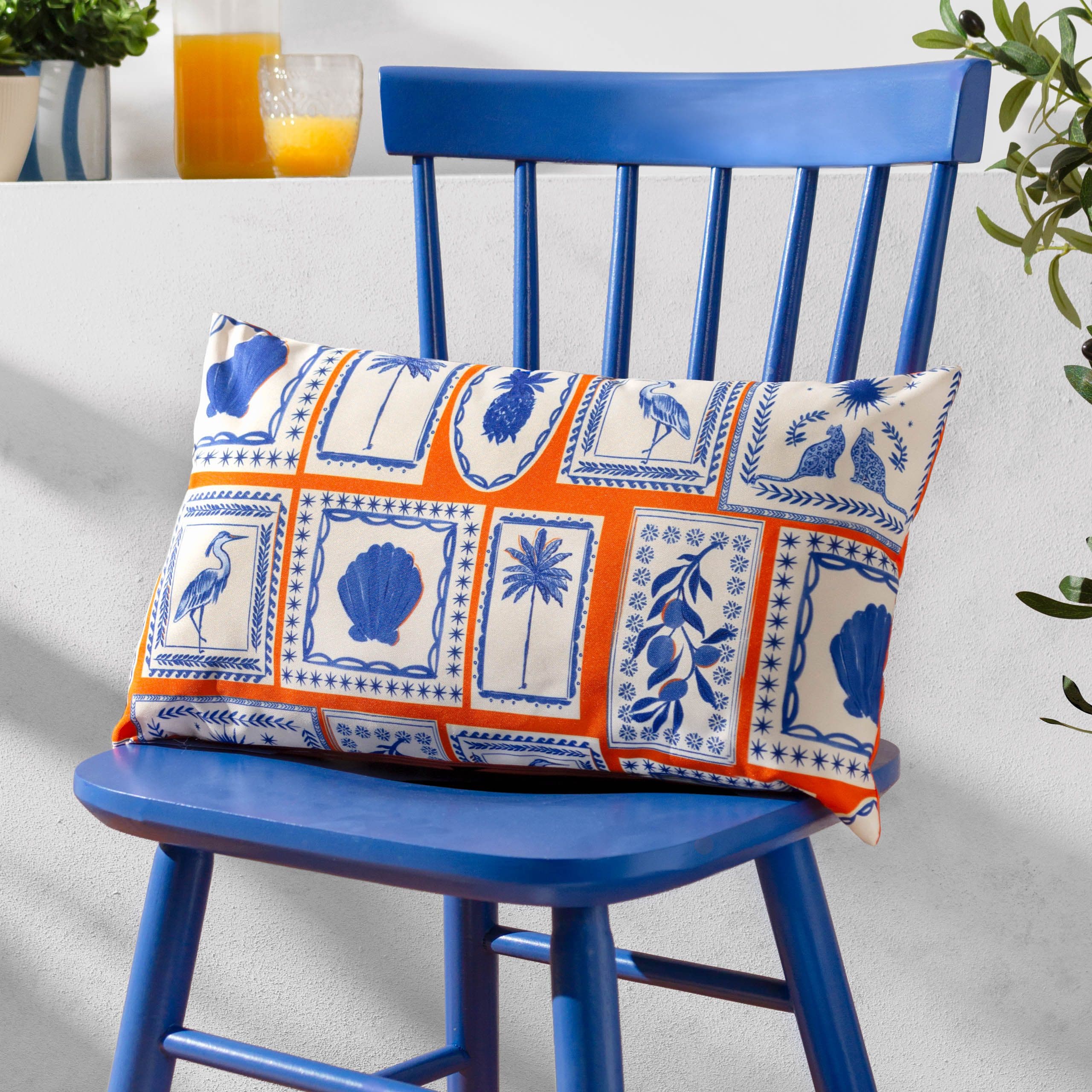 Frieze Abstract Water & UV Resistant Outdoor Cushion