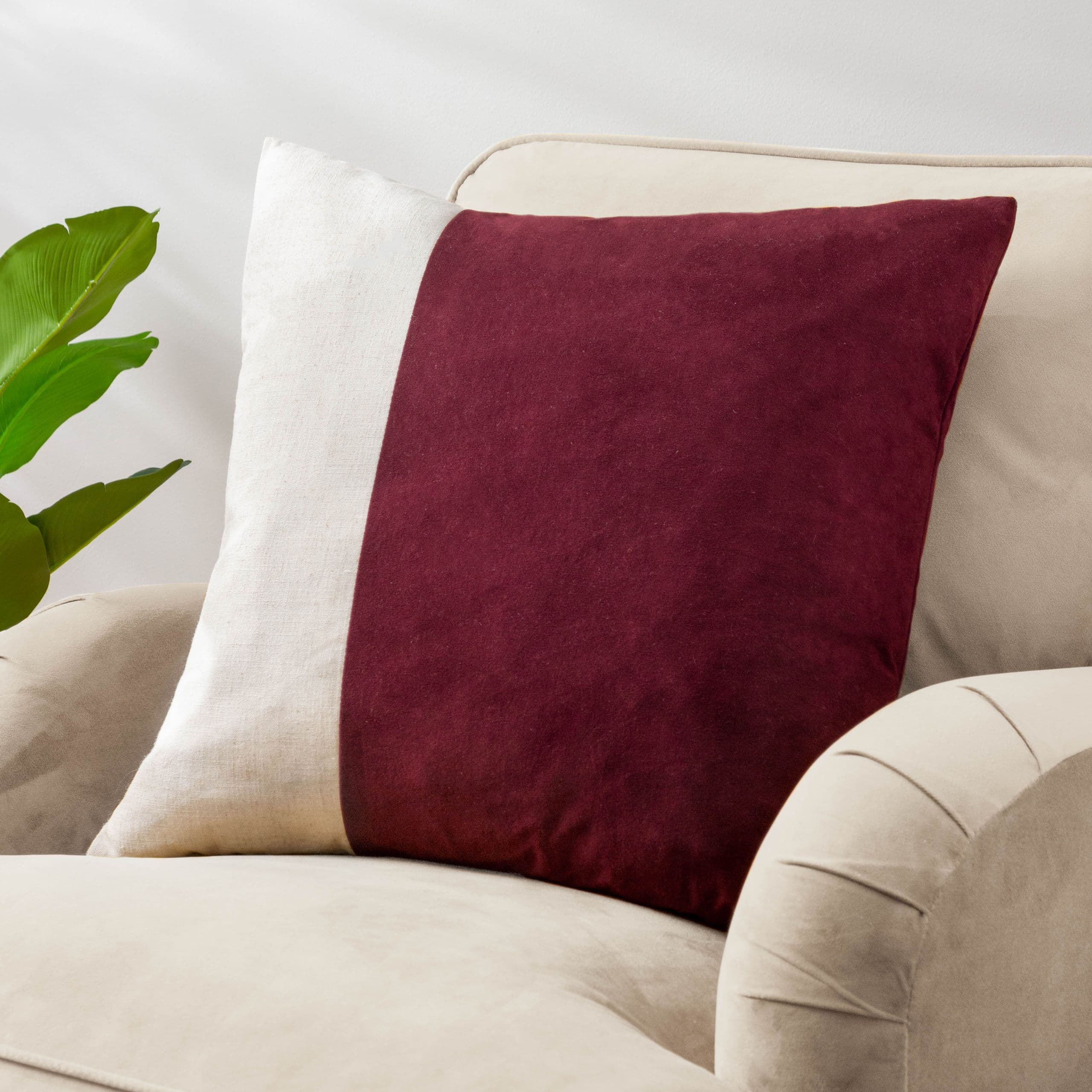 furn. Coba Washed Velvet Polyester Filled Cushion