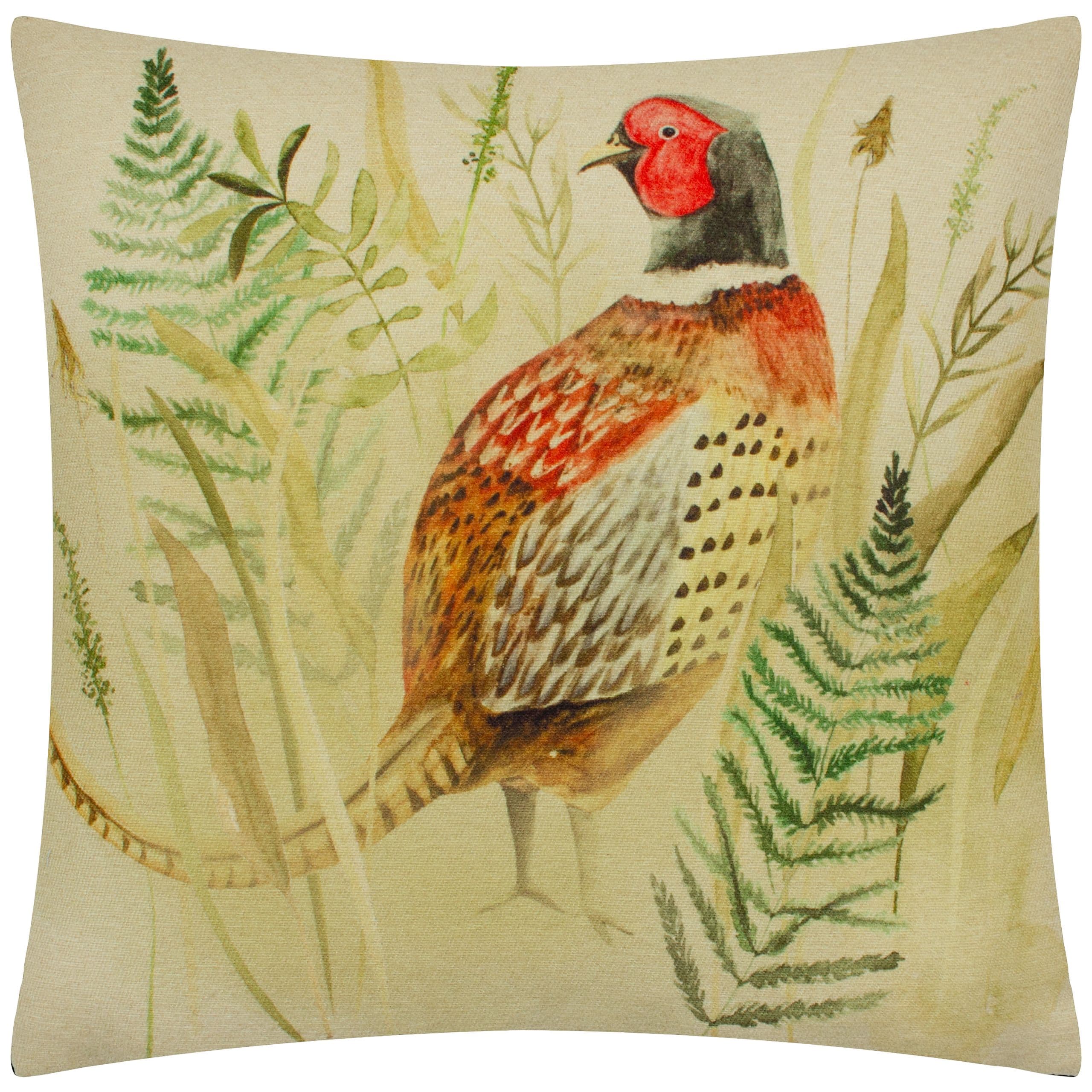 Bramble Pheasant Tartan Polyester Filled Cushion