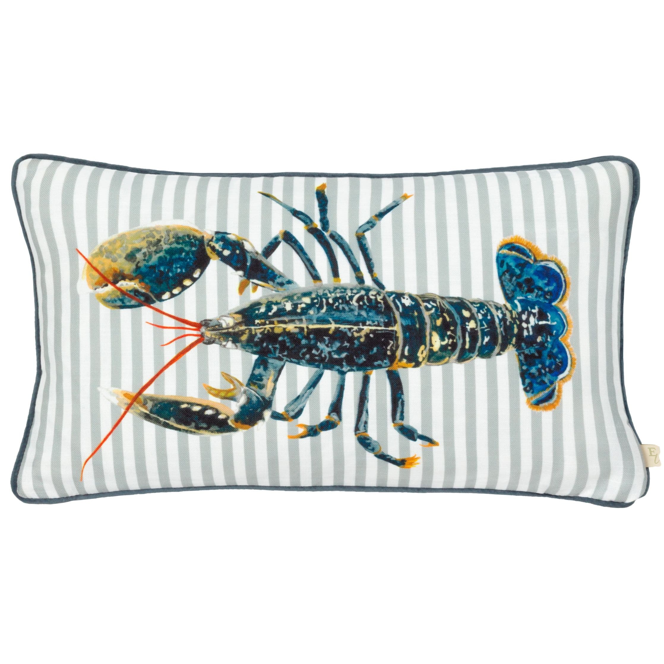 Evans Lichfield Salcombe Lobster Piped Polyester Filled Cushion