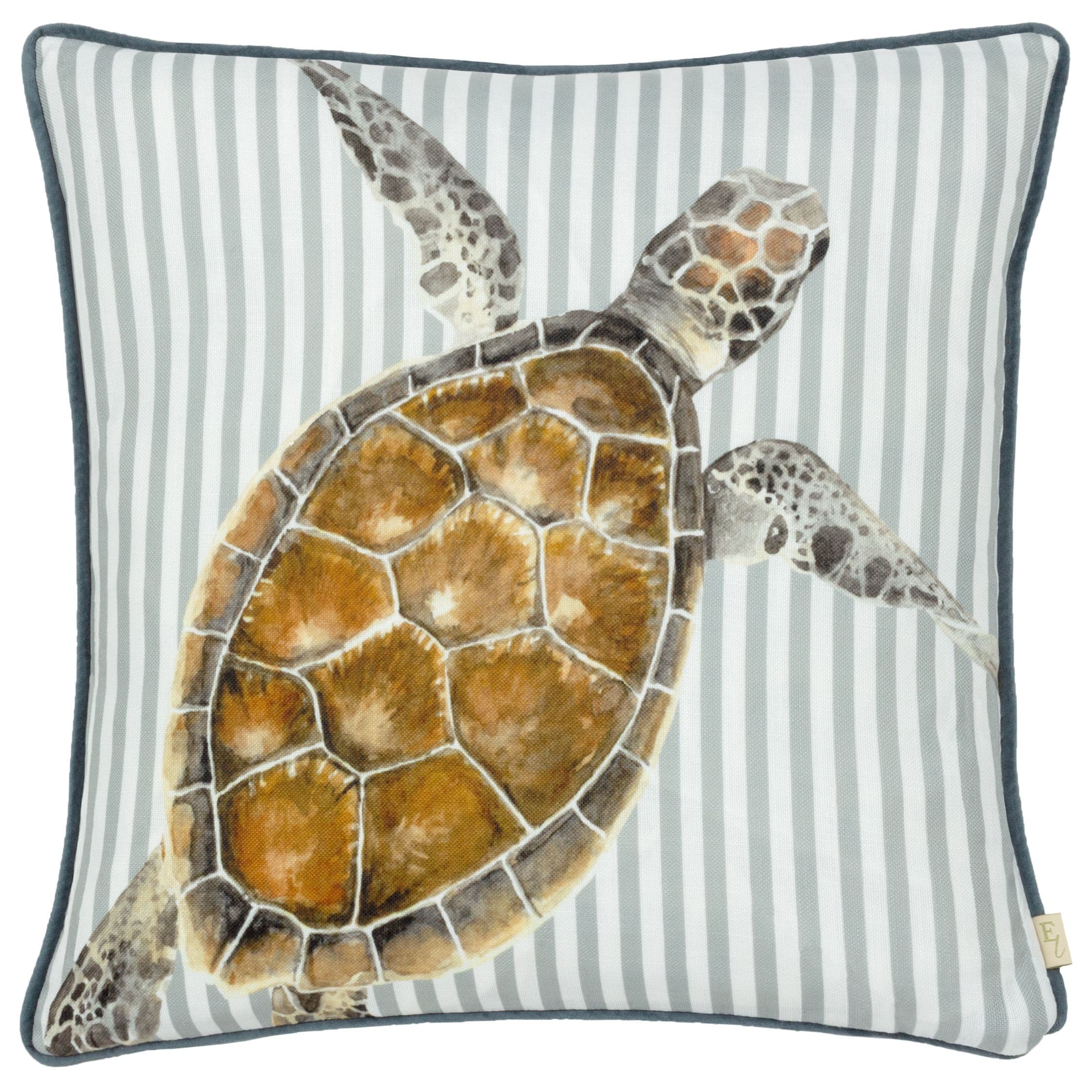 Evans Lichfield Salcombe Turtle Piped Polyester Filled Cushion