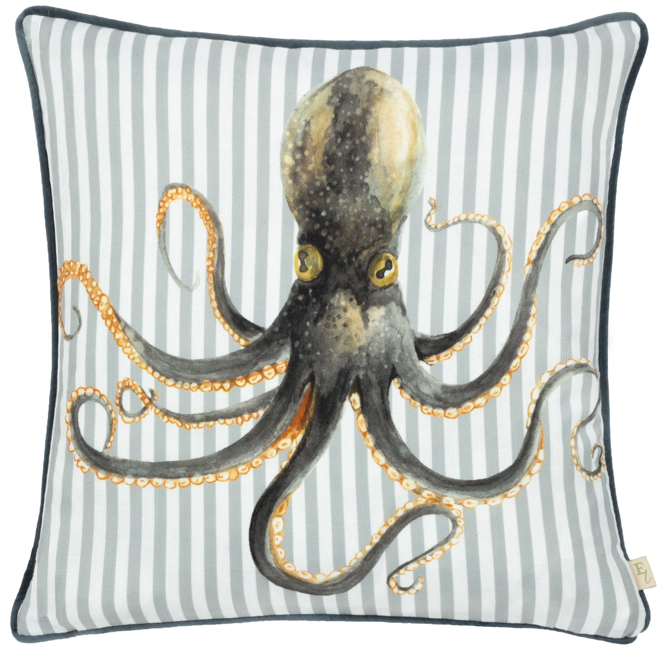 Evans Lichfield Salcombe Octopus Piped Polyester Filled Cushion