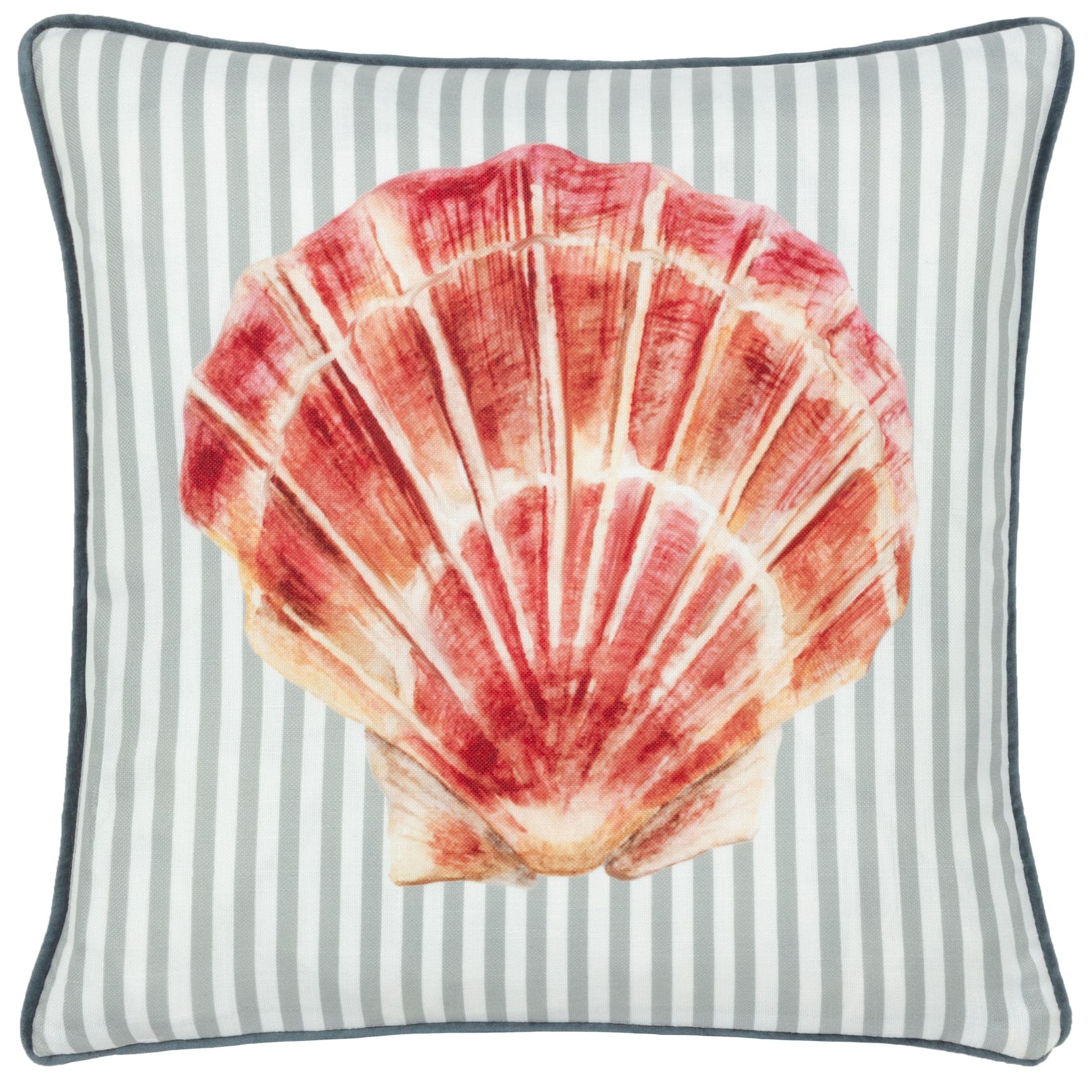 Evans Lichfield Salcombe Scallop Piped Polyester Filled Cushion