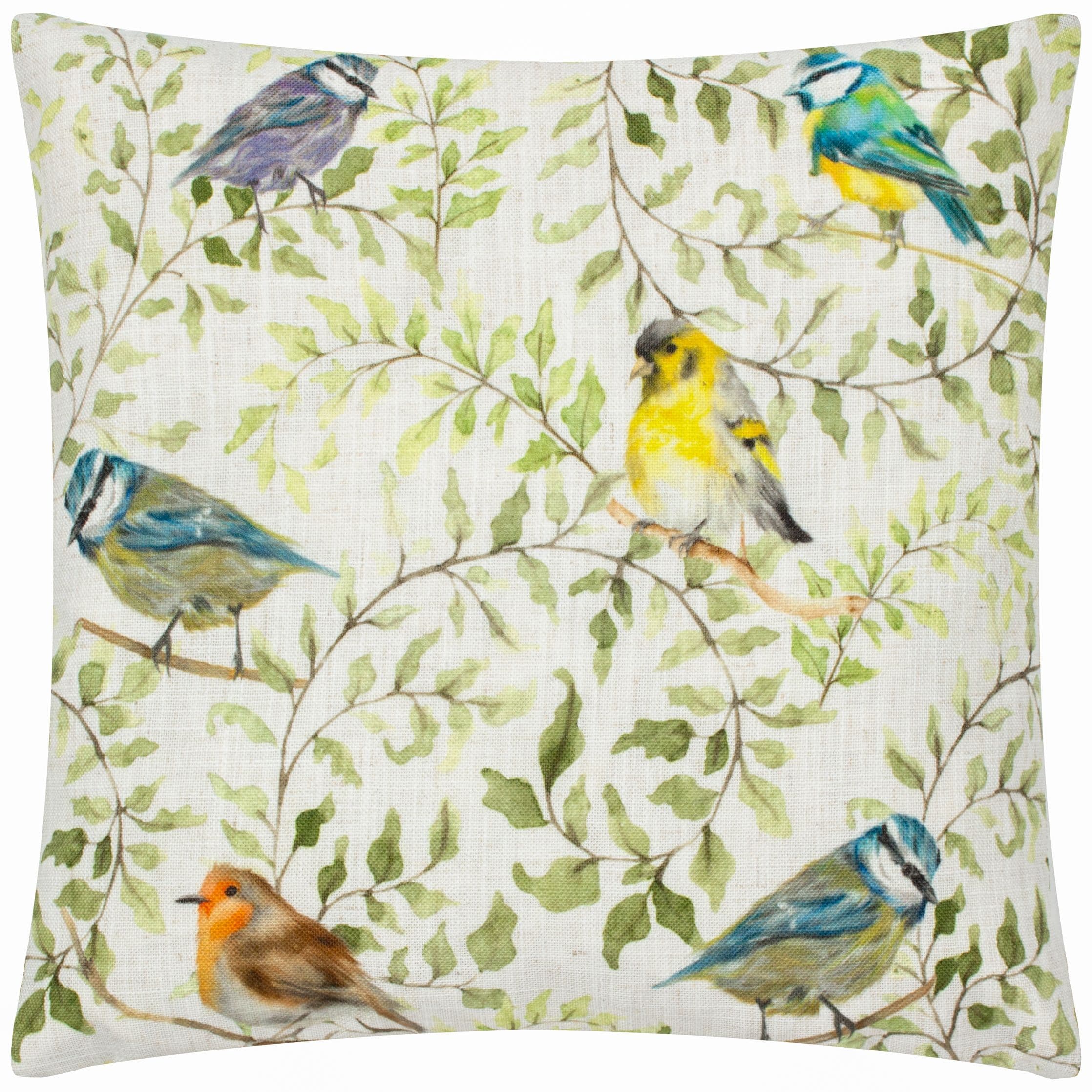 Evans Lichfield Shugborough Birds Traditional Polyester Filled Cushion