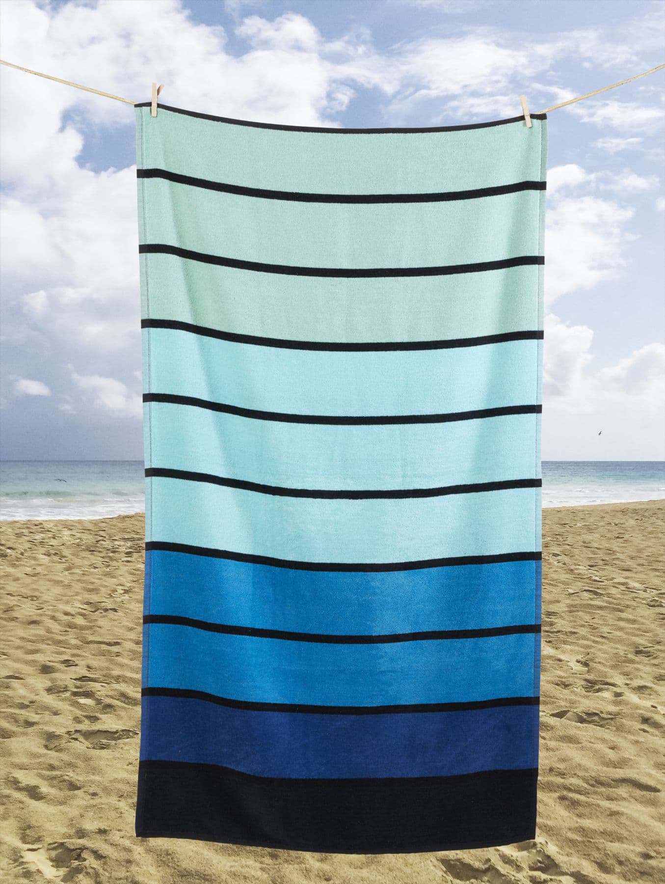 Large Striped Beach Towel