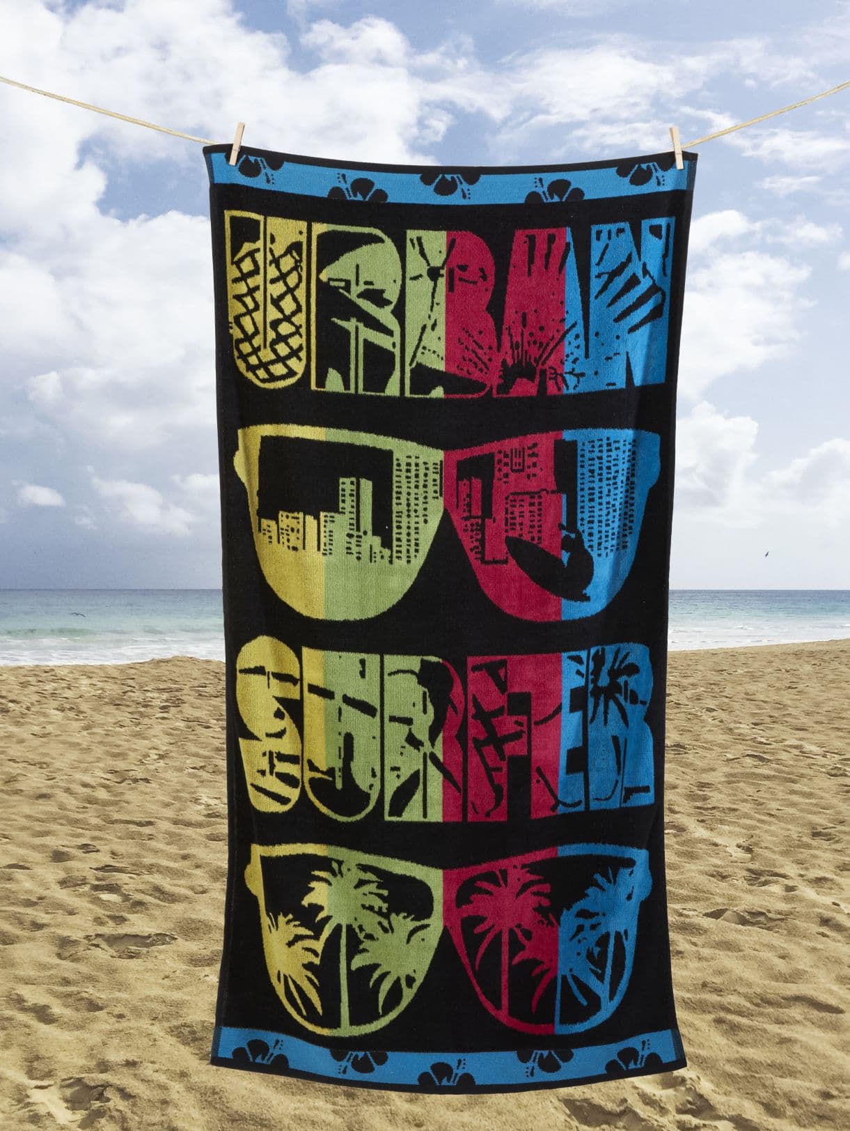Rainbow Sunglasses Beach Towel