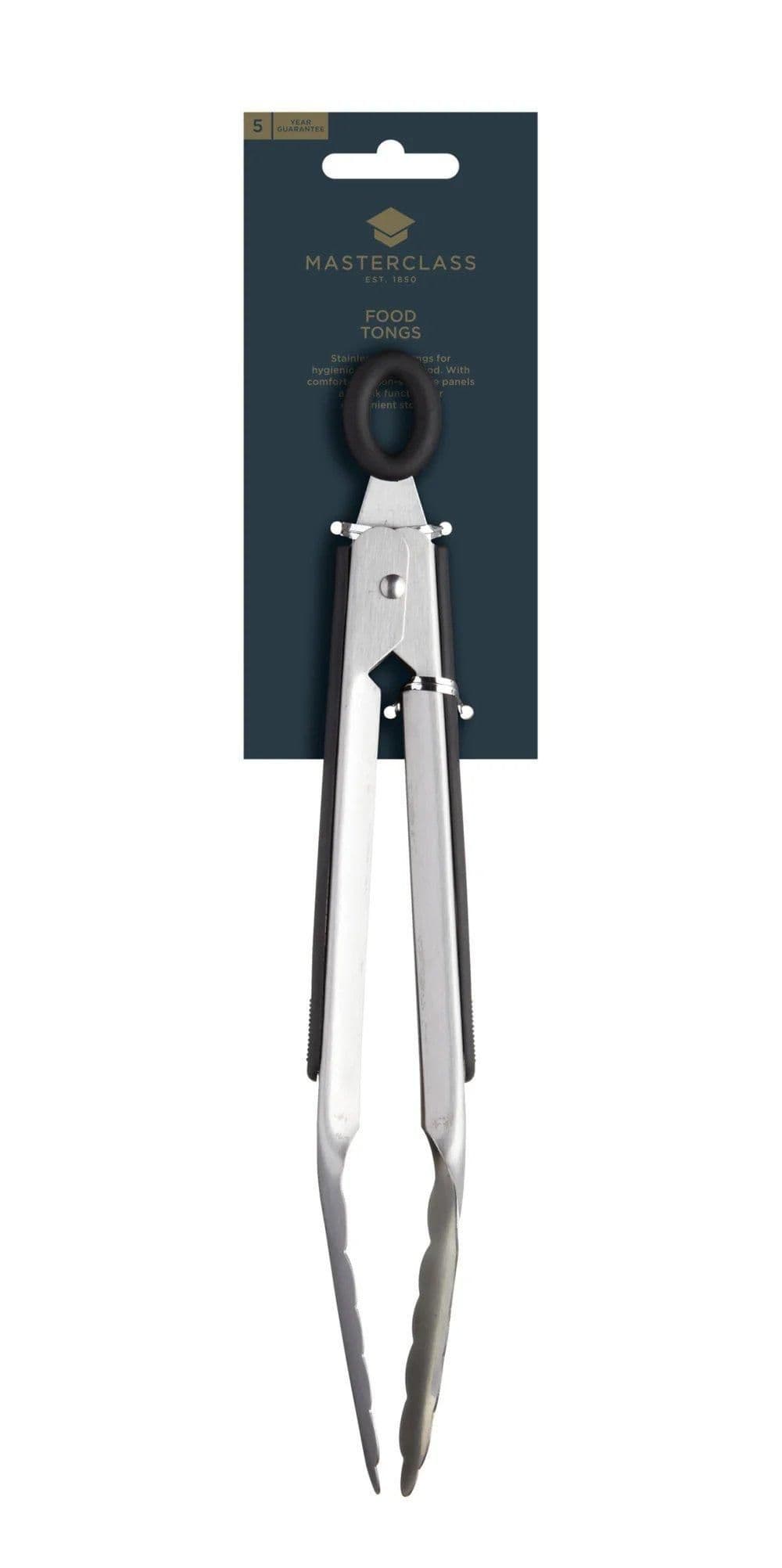 Deluxe Stainless Steel 23cm Food Tongs