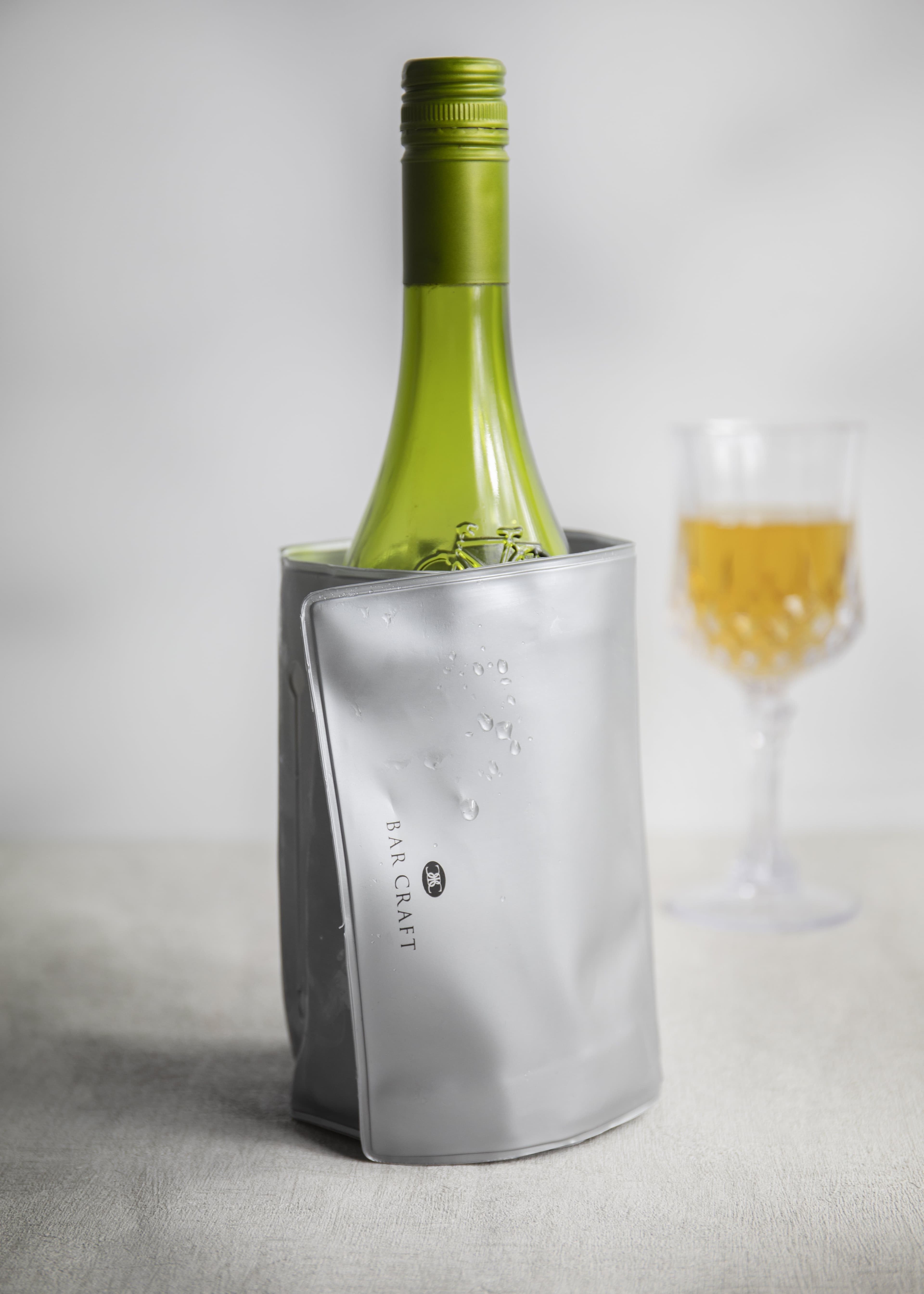 Wrap Around Silver Wine Cooler, Gift Boxed