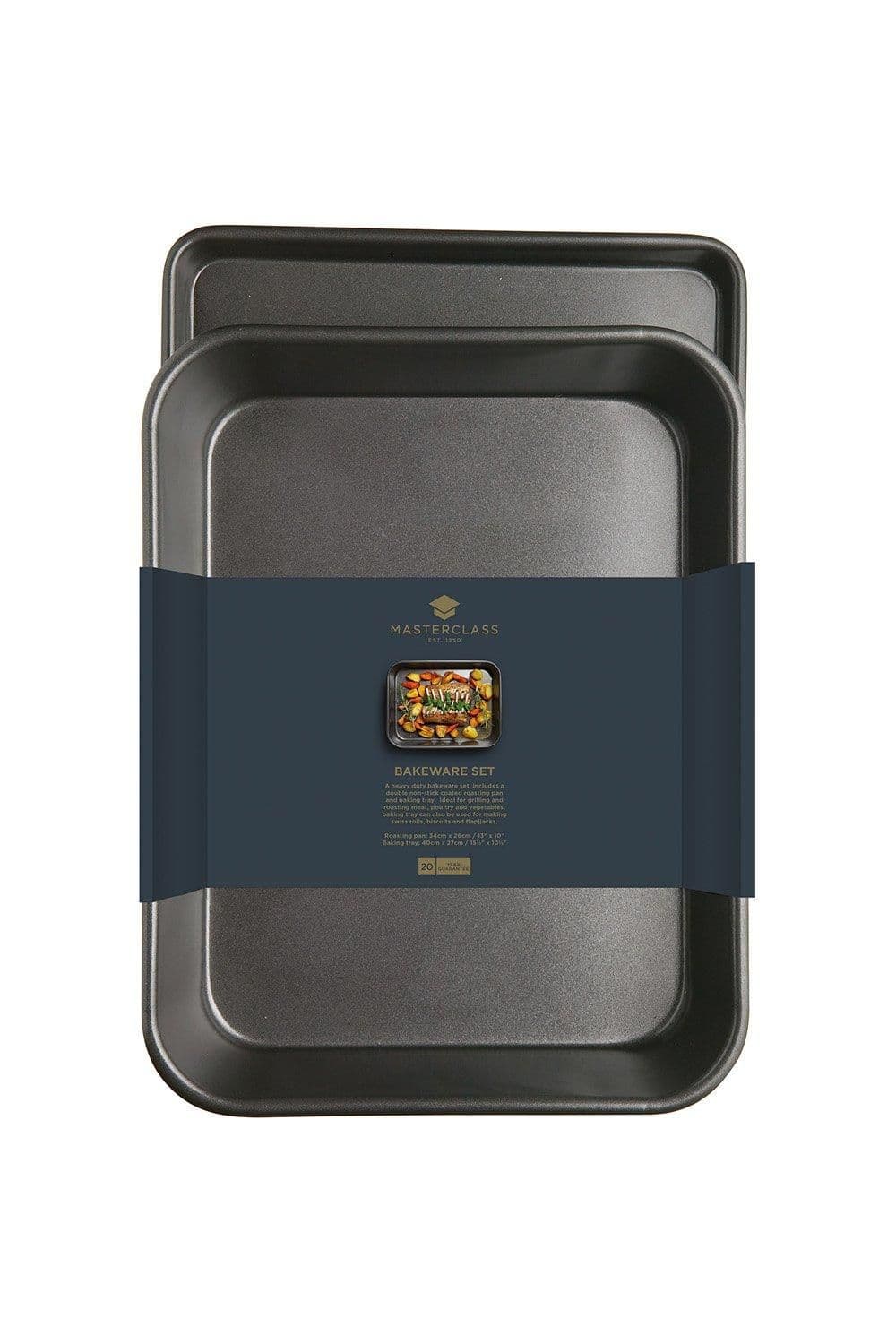 Twin Pack Non Stick Roasting Pan Oven Tray