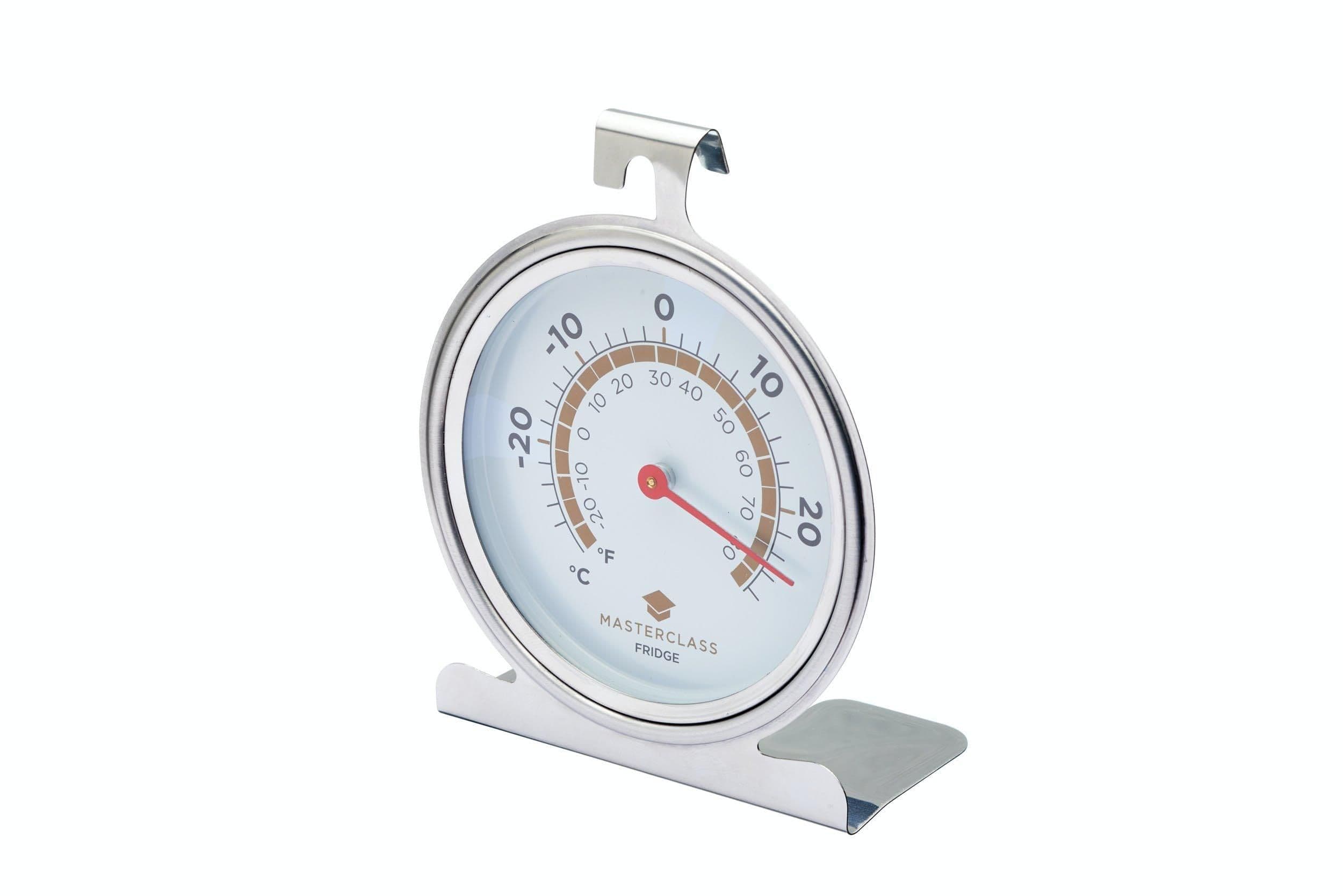 Deluxe Large Stainless Steel Fridge Thermometer 10cm Carded