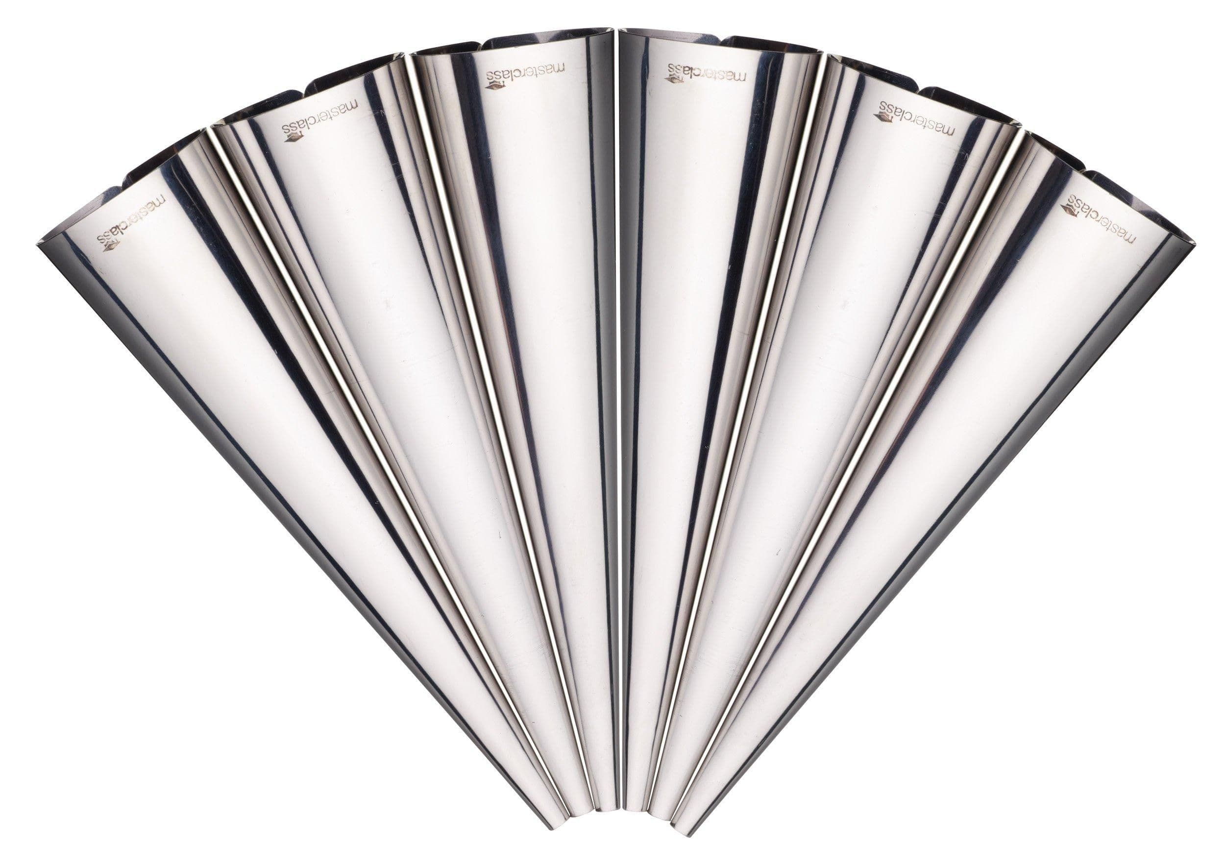 Set Six Stainless Steel Horn Moulds