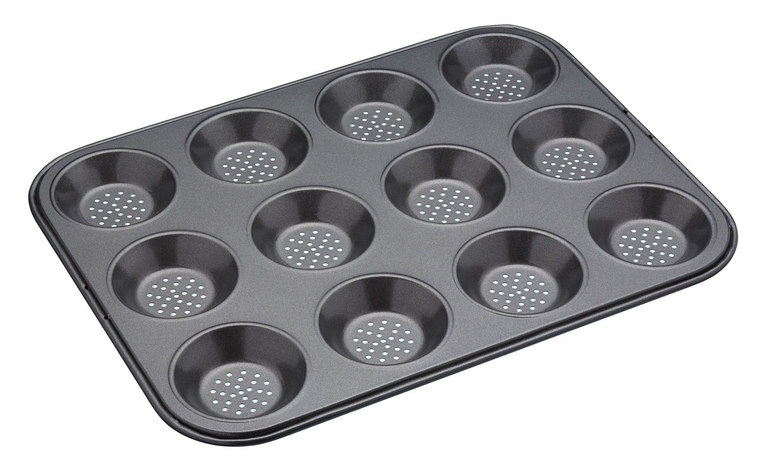 Crusty Bake Non Stick Shallow Baking Pan Twelve Hole 32x24cm