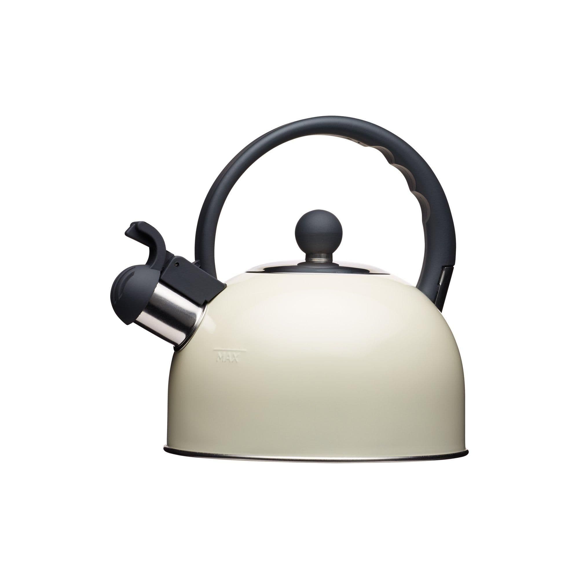 Traditional Whistling Kettle 1.3 Litre Antique Cream Display Boxed