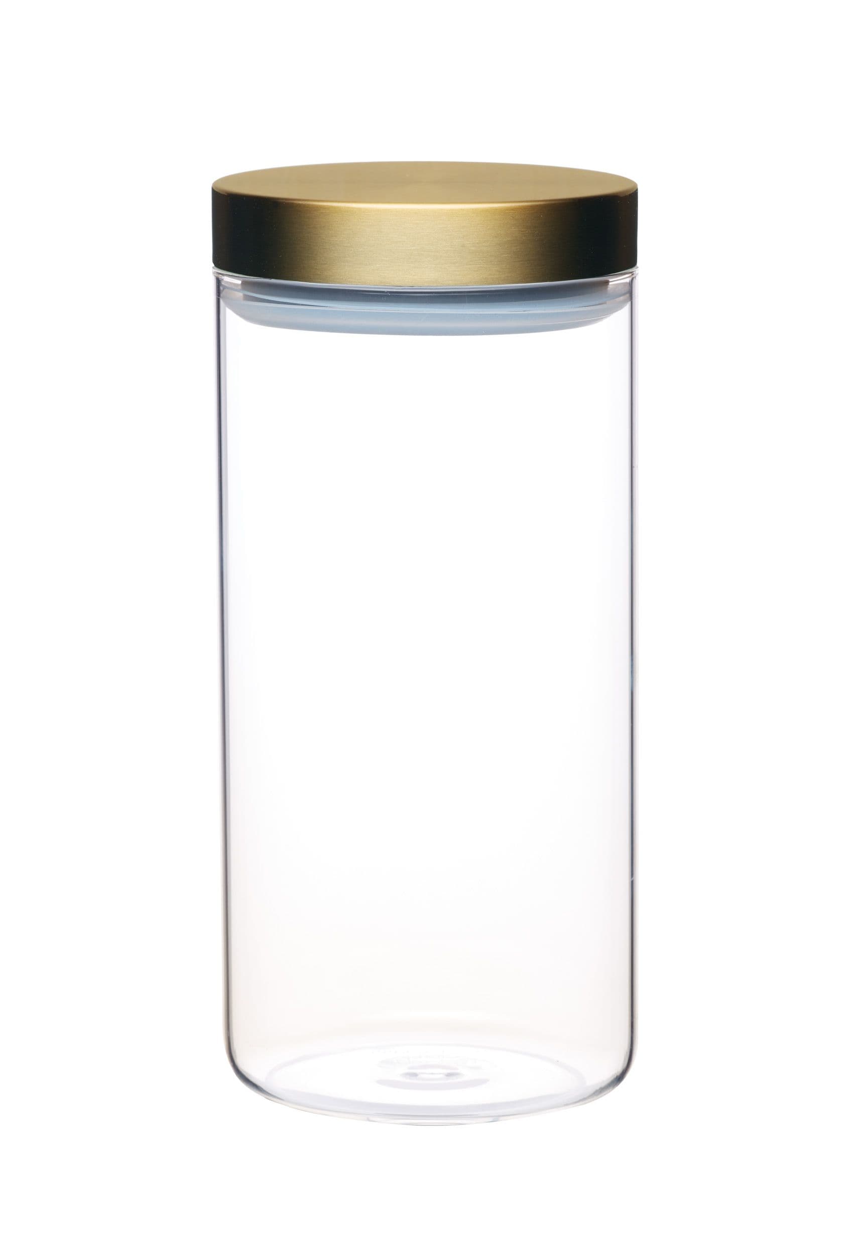 Airtight Large Glass Food Storage Jar Brass Lid