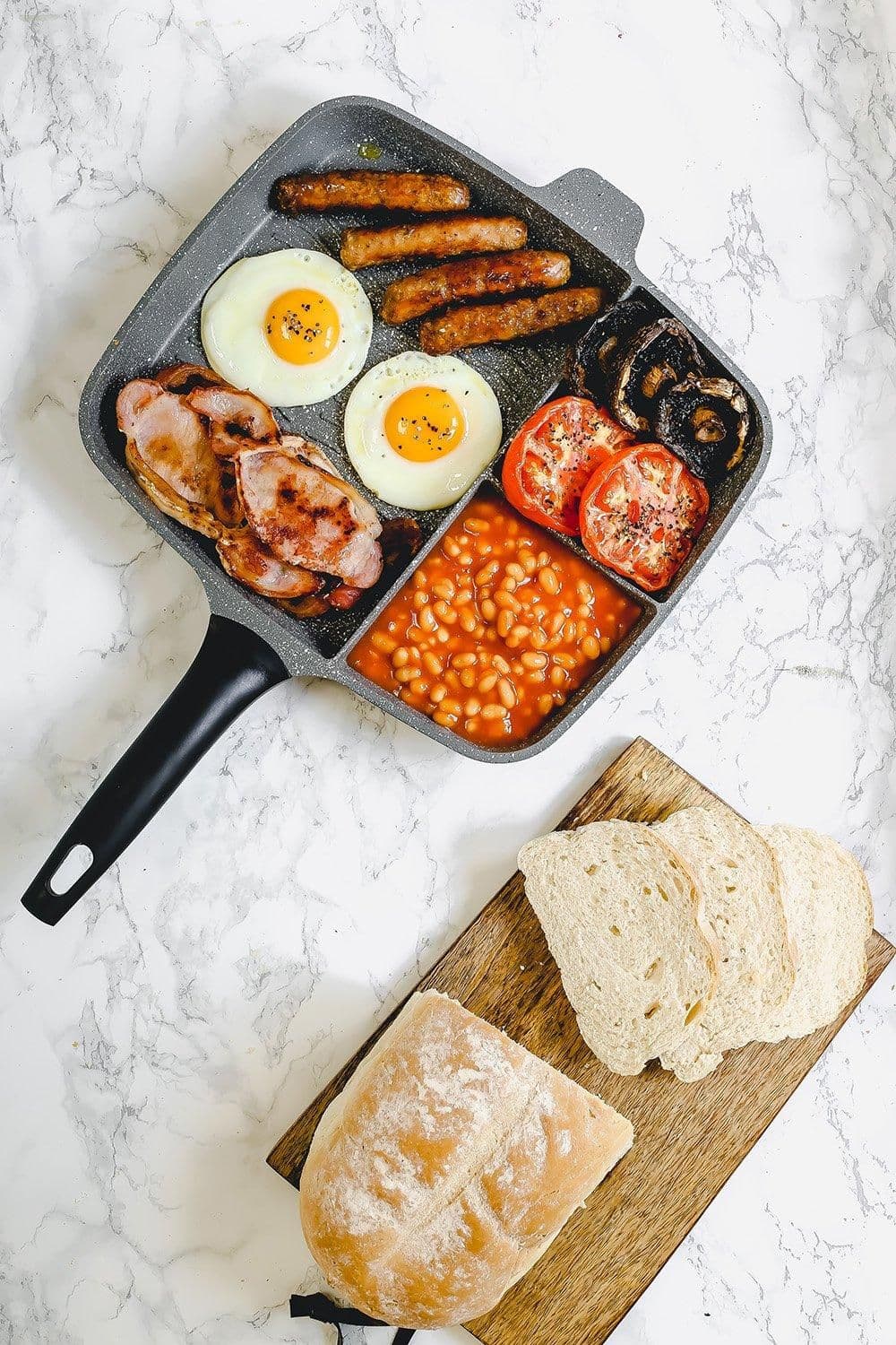 Cast Aluminium Three Section Grill Pan