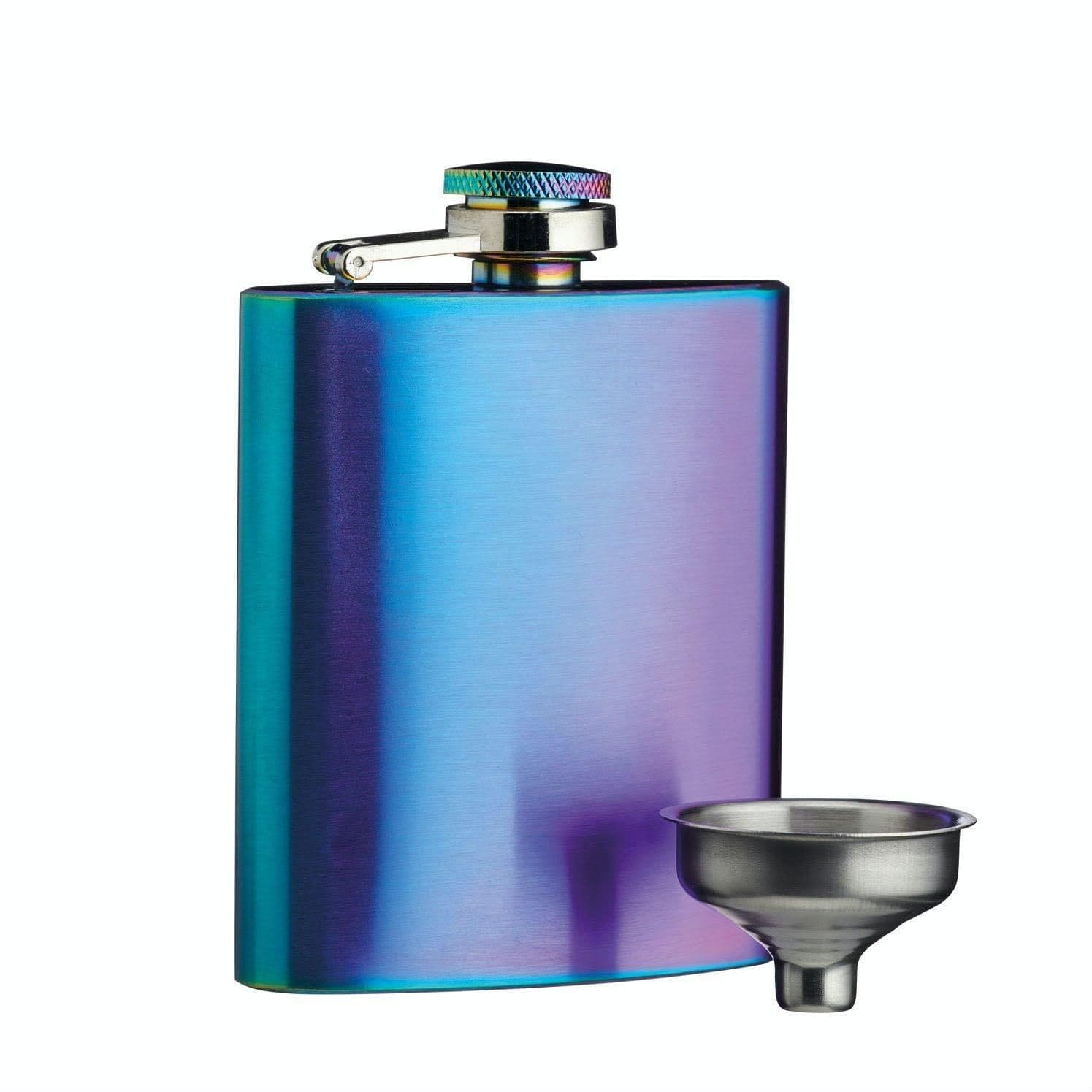 Rainbow Barware, Stainless Steel Hip Flask 100ml, Gift Boxed