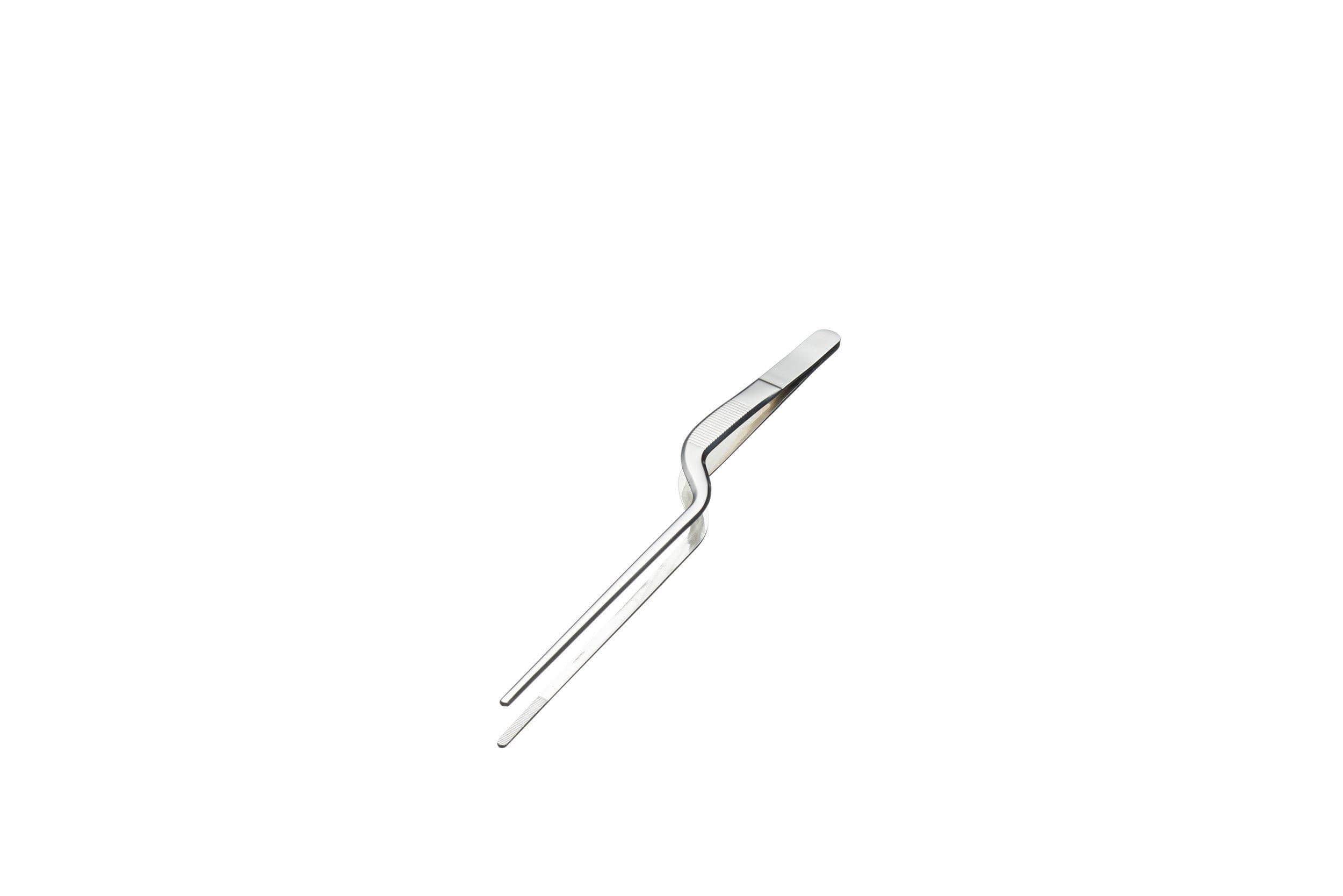 Stainless Steel 21cm Curved Plating Tongs