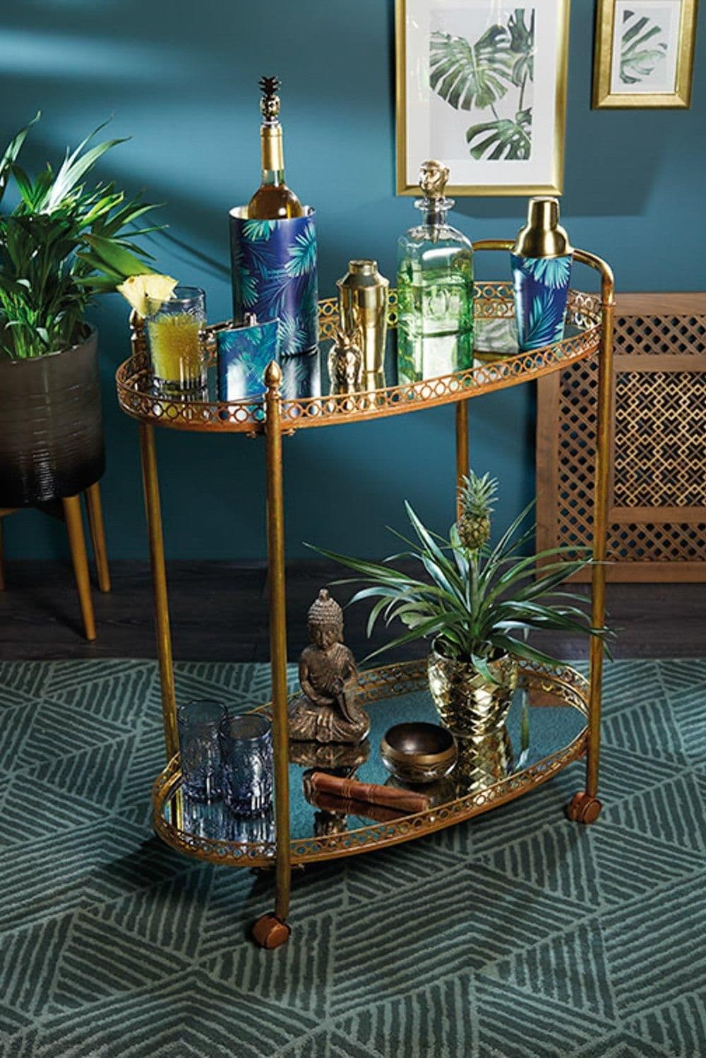 Brass Finish Mini Cockatail Shaker, 325ml, Gift Tagged