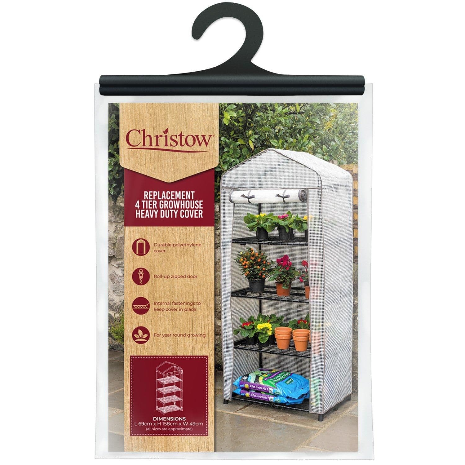 4 Tier Mini Greenhouse Replacement Cover Grow House Protector Mesh COVER ONLY