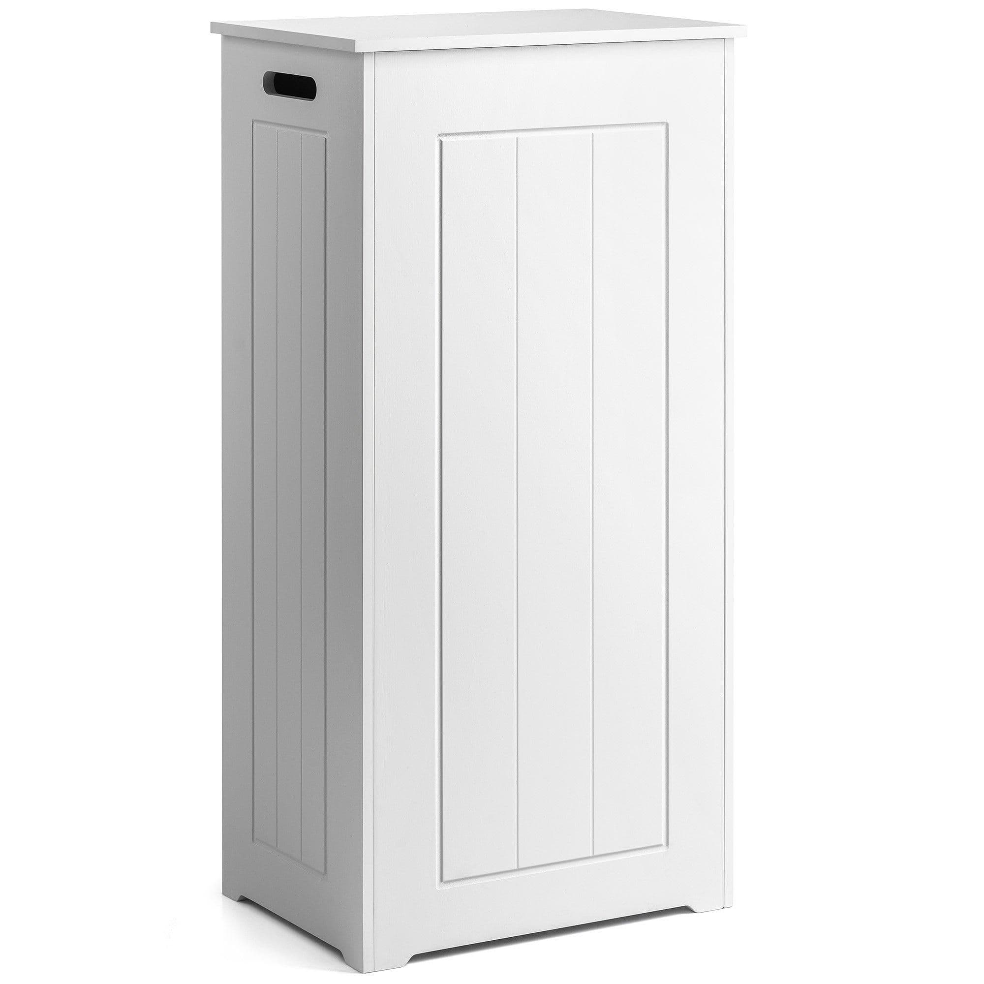 Laundry Box Wooden Bathroom Storage Basket Linen Clothes Cabinet