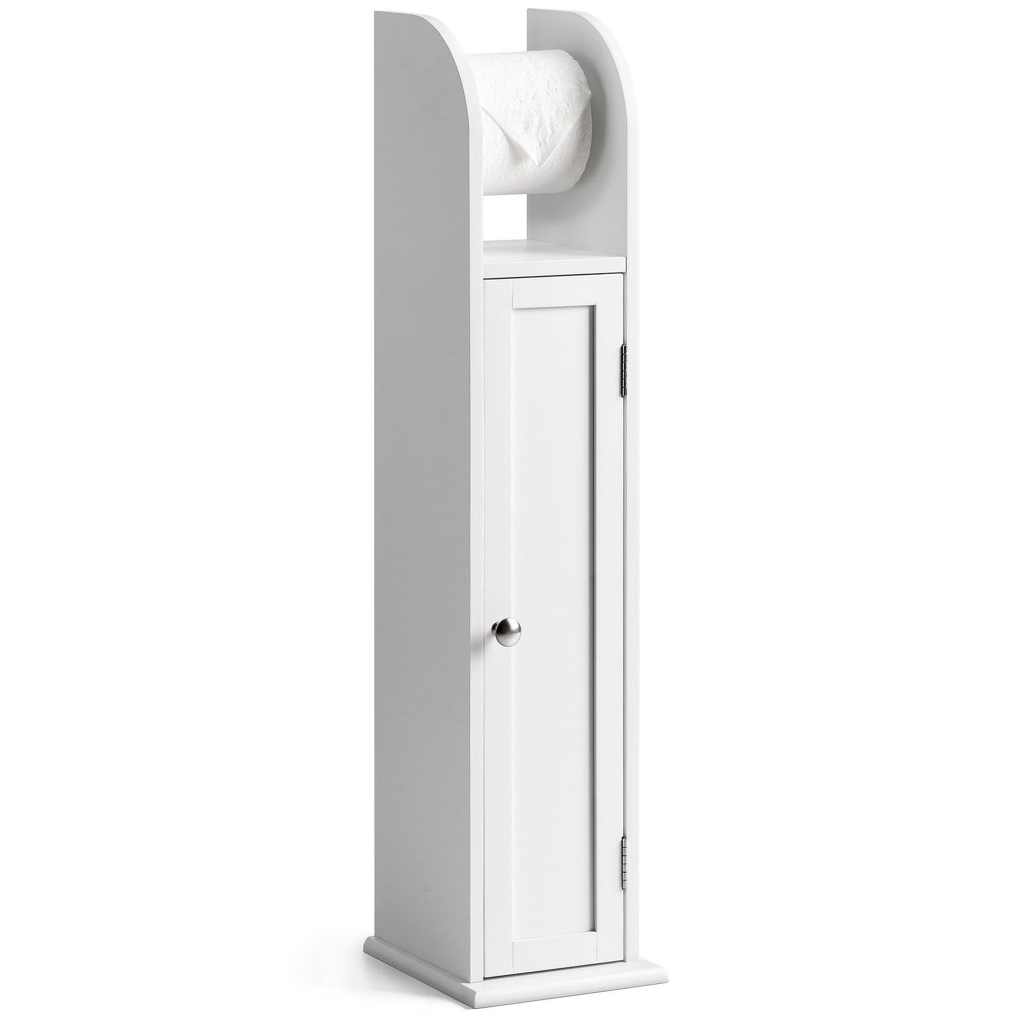 Toilet Roll Holder Cabinet Freestanding Wood Bathroom Storage