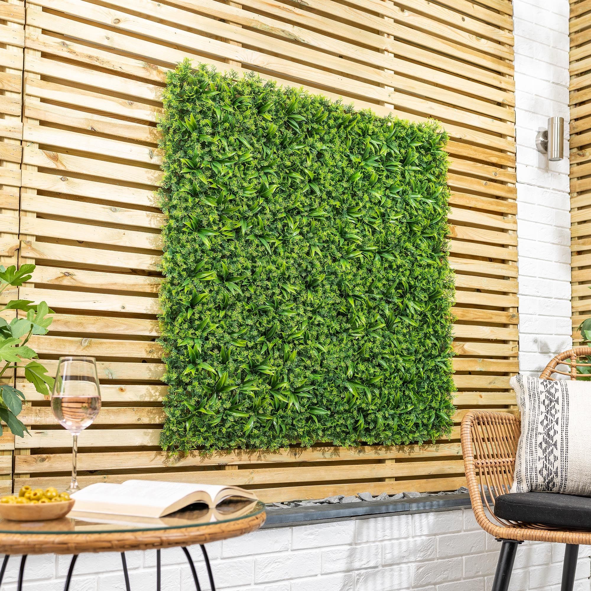 Artificial Foliage Living Wall Panels Fence Covering Indoor Outdoor