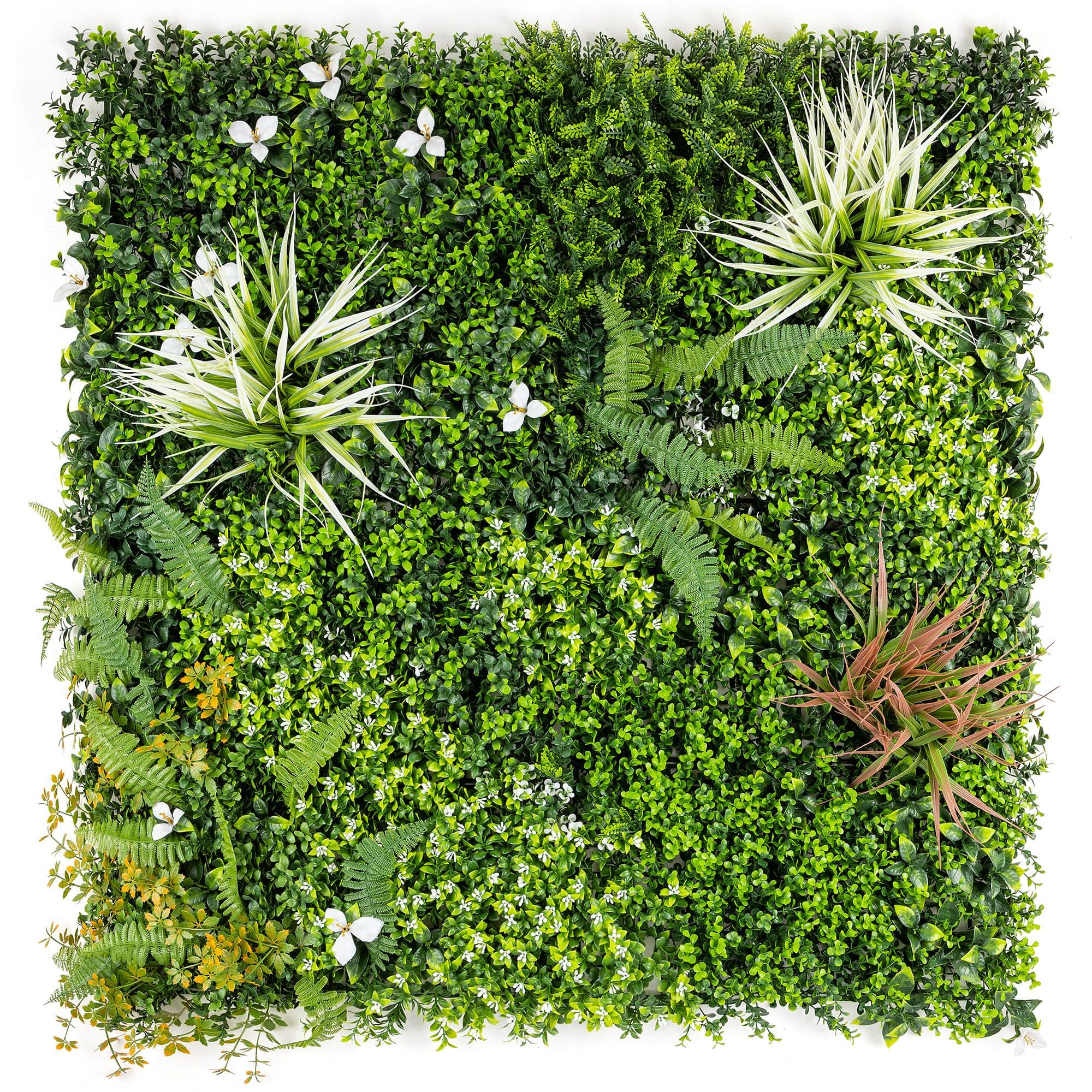 Artificial Plant Living Wall Panels Fence Covering Indoor Outdoor Set 4 50cm x 50cm