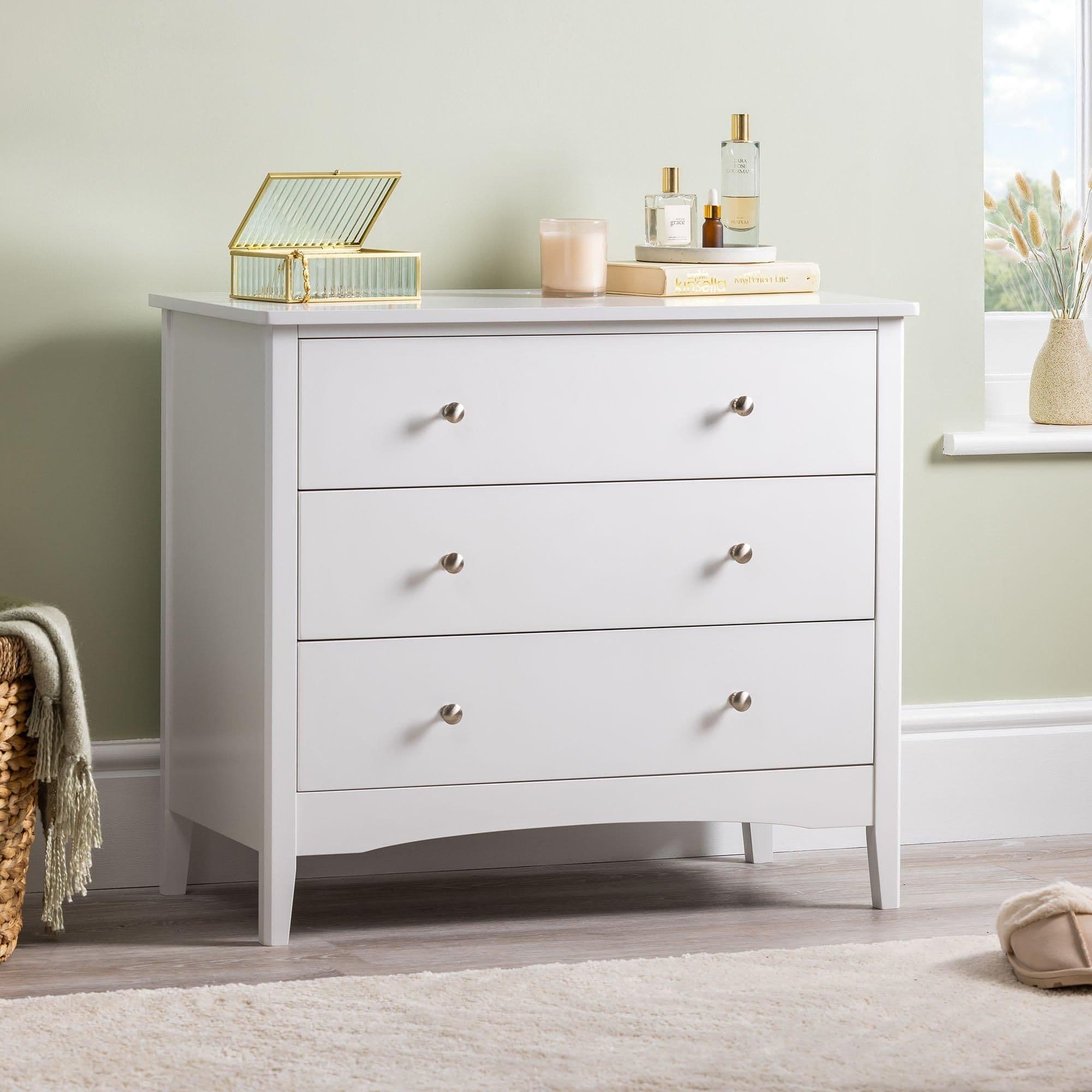 Chest Drawers Modern 3 Drawer Bedroom Storage Unit Furniture Cabinet