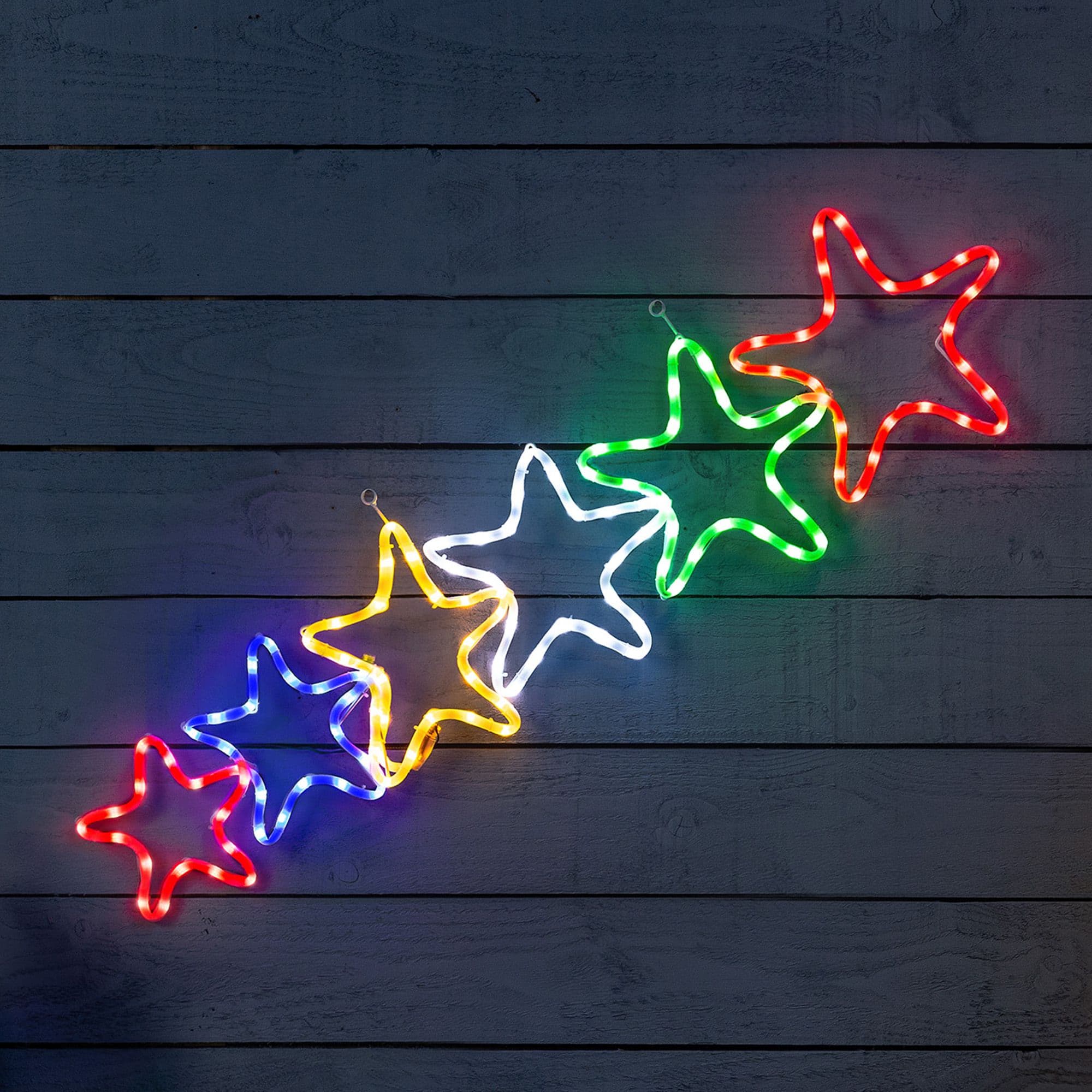 Star Rope Light Outdoor Christmas Decoration LED Xmas Wall Silhouette 106cm
