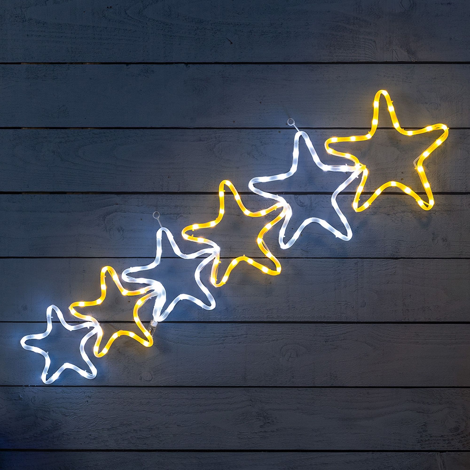 Star Rope Light Outdoor Christmas Decoration LED Xmas Wall Silhouette 106cm