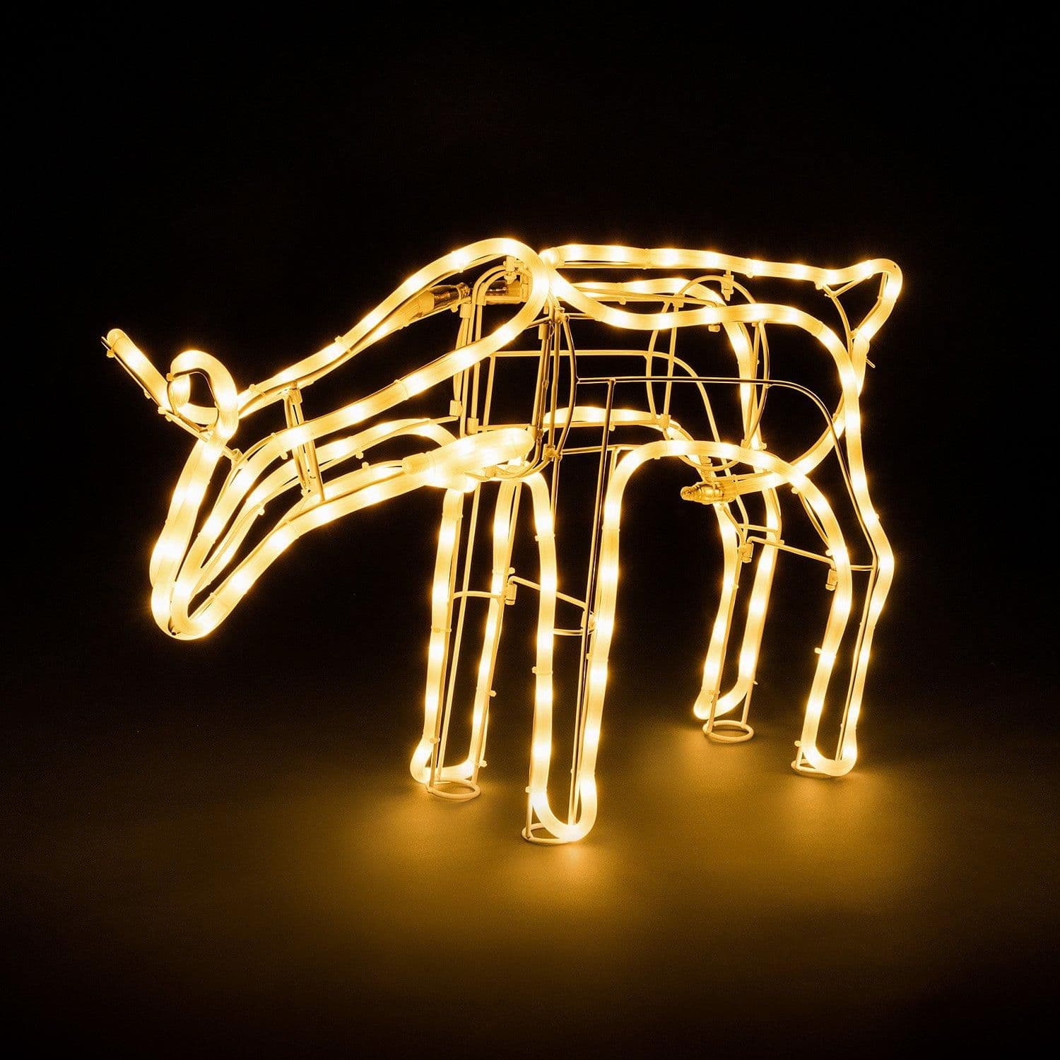 Reindeer Rope Light Outdoor Christmas Decoration 3D LED Xmas Garden Silhouette Grazing