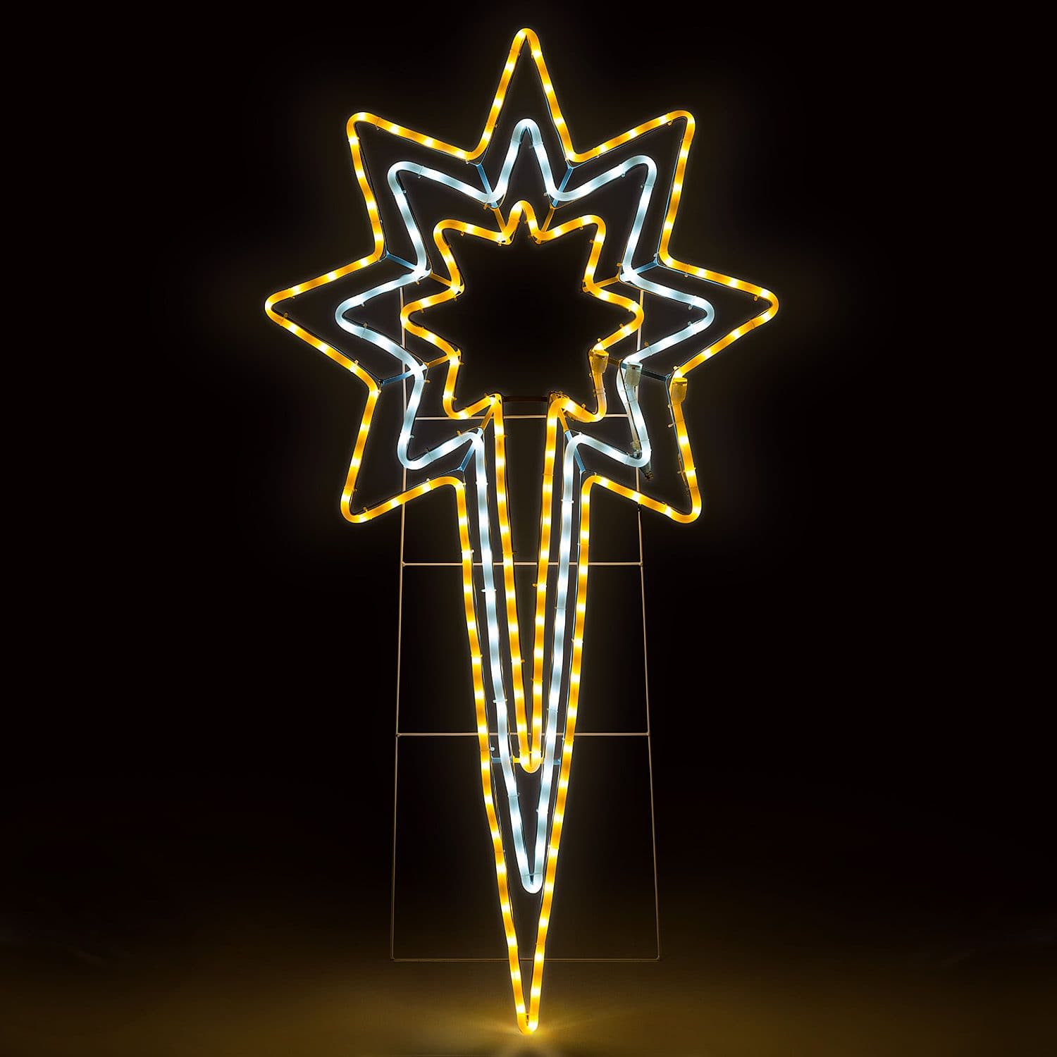 Star Rope Light Outdoor Christmas Decoration Flashing LED Xmas Silhouette 118cm