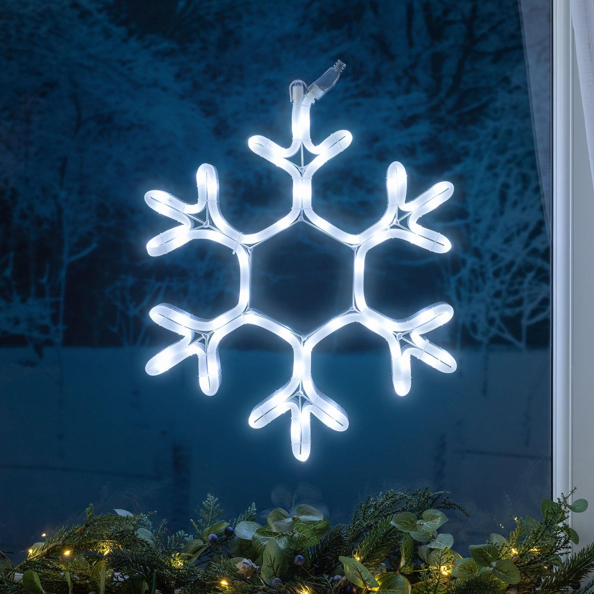 Snowflake Window Light Christmas Decoration LED Indoor Outdoor 38cm