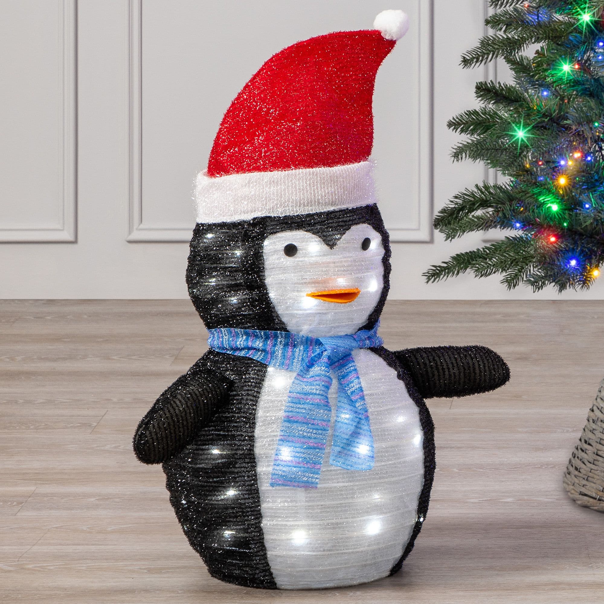 Pop Up LED Christmas Decoration Light Up Santa Penguin Snowman Battery Operated